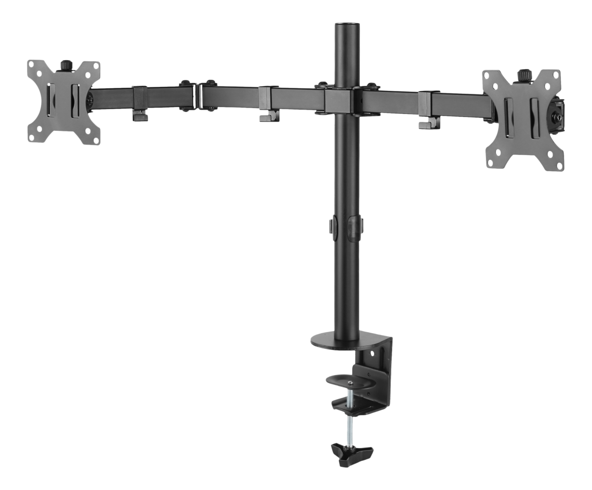 7333048033123 Deltaco Gaming Dual monitor desk mount, 13''-32'', black Computer & IT,Gaming,Gaming tilbehør 74600010720 