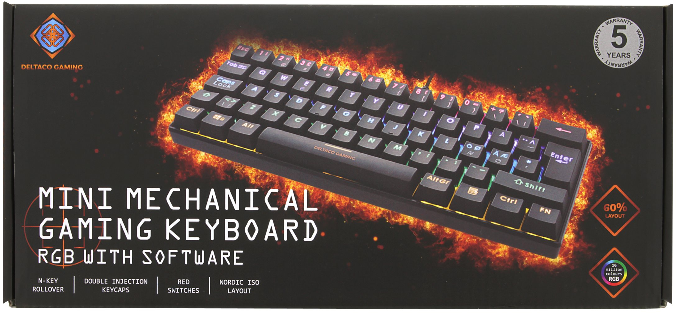 7333048040732 Deltaco Gaming Mechanical keyboard, Red switches - Keyboard Computer & IT,Gaming,Gaming keyboards 20500230200 GAM-075