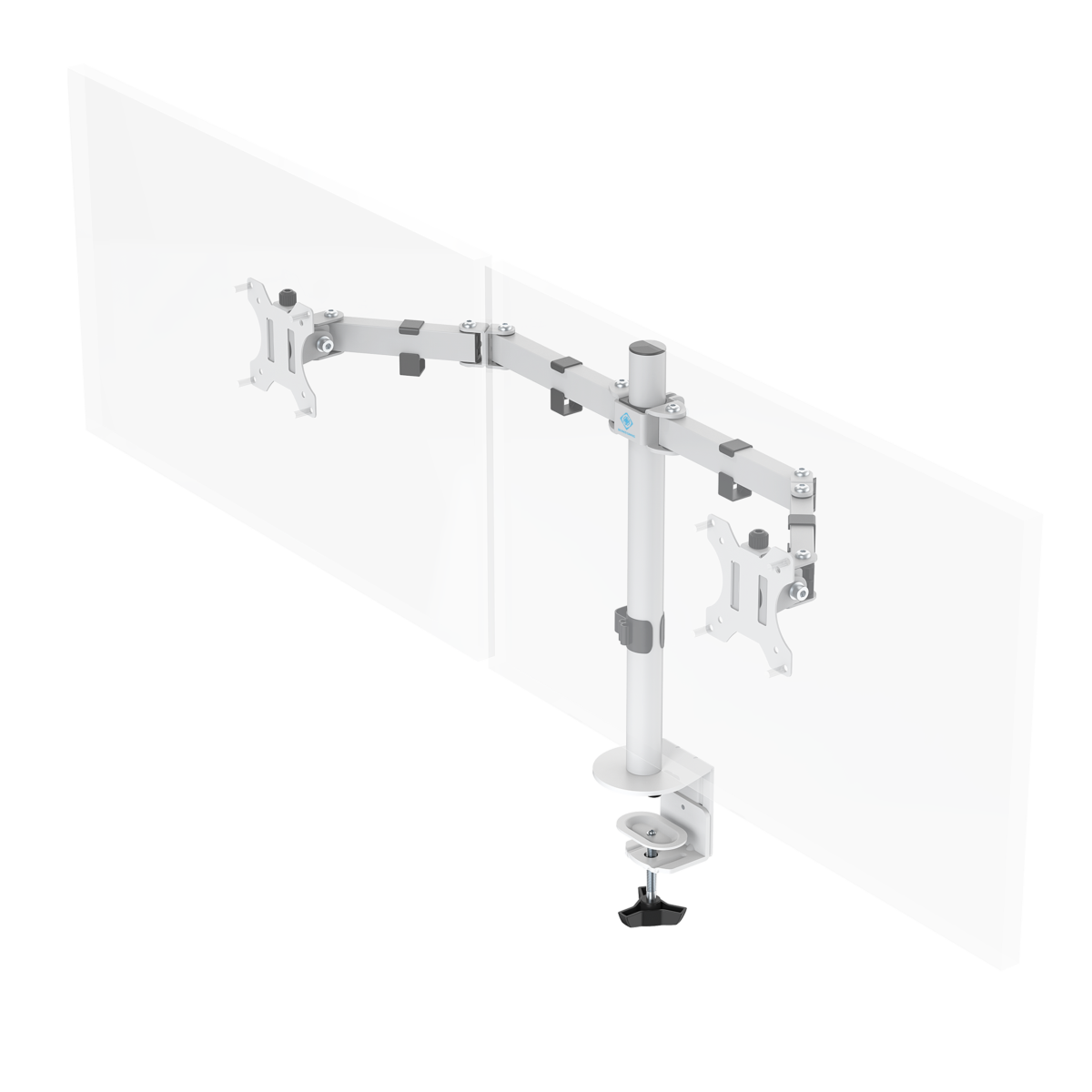 7333048056542 Deltaco Gaming WA86 dual-monitor desk mount, 13''-32'', whit Computer & IT,Gaming,Gaming tilbehør 74600010730 WA86