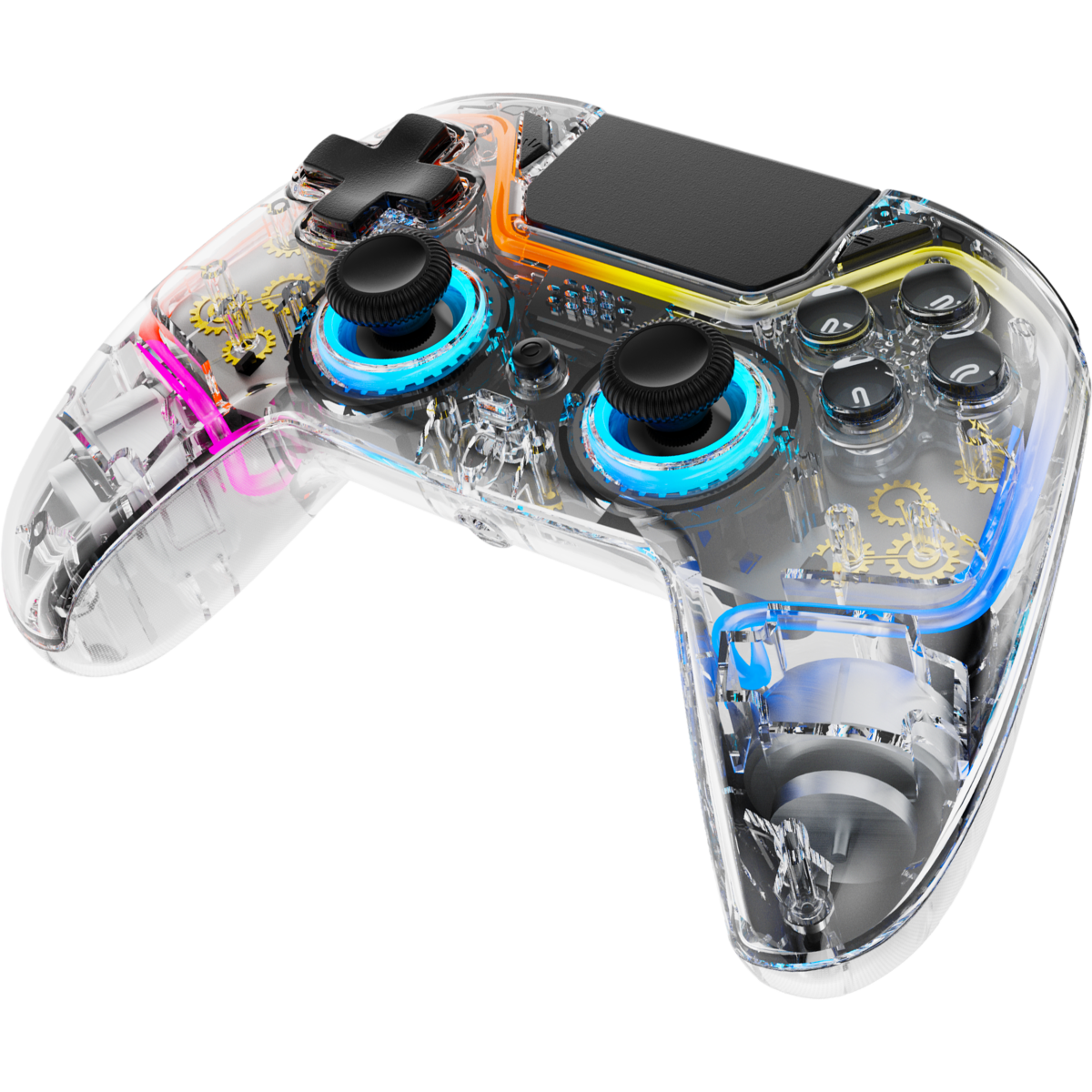 7333048060839 Deltaco Gaming controller PS4 transparent RGB Computer & IT,Playstation,Playstation tilbehør 74600010740 