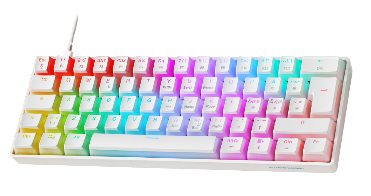 7333048060891 Deltaco Gaming WK90 60% mechanical keyboard, white Computer & IT,Gaming,Gaming keyboards 74600010630 WK90