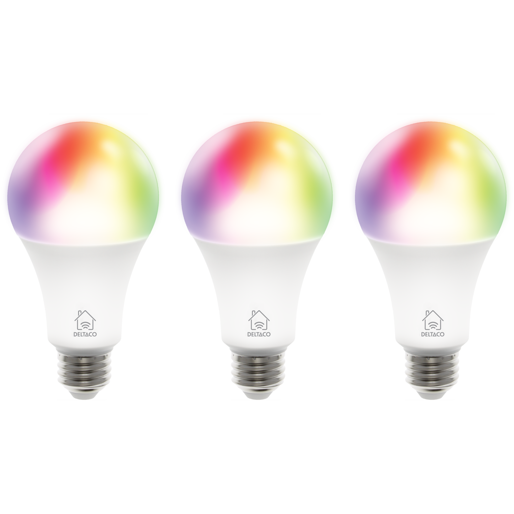7333048063496 Deltaco SH-LE27RGBA6002-3P Smart Home led pærer Hus & Have,Smart Home,Smart belysning 74600011570 SH-LE27RGBA6002-3P