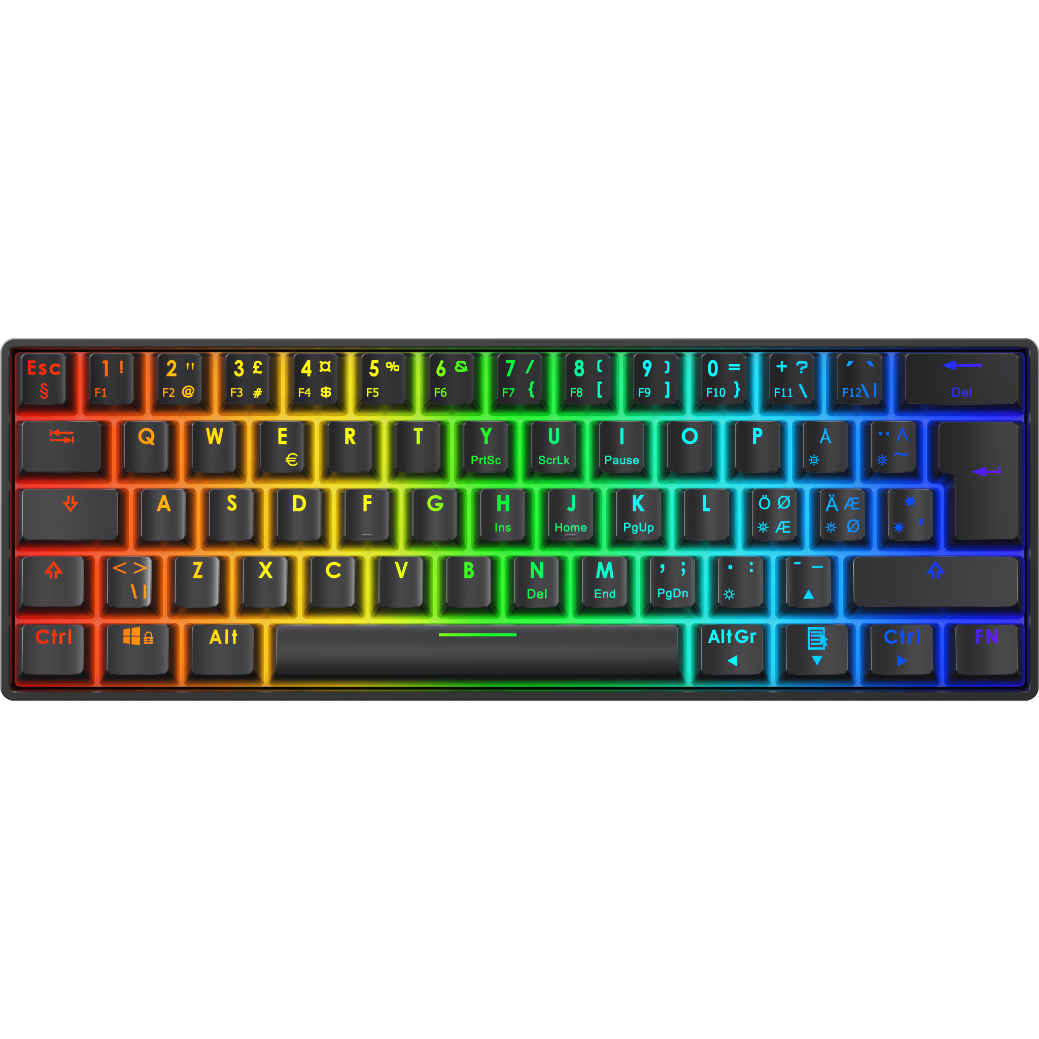 Deltaco Gaming DK470 60% mechanical keyboard, black