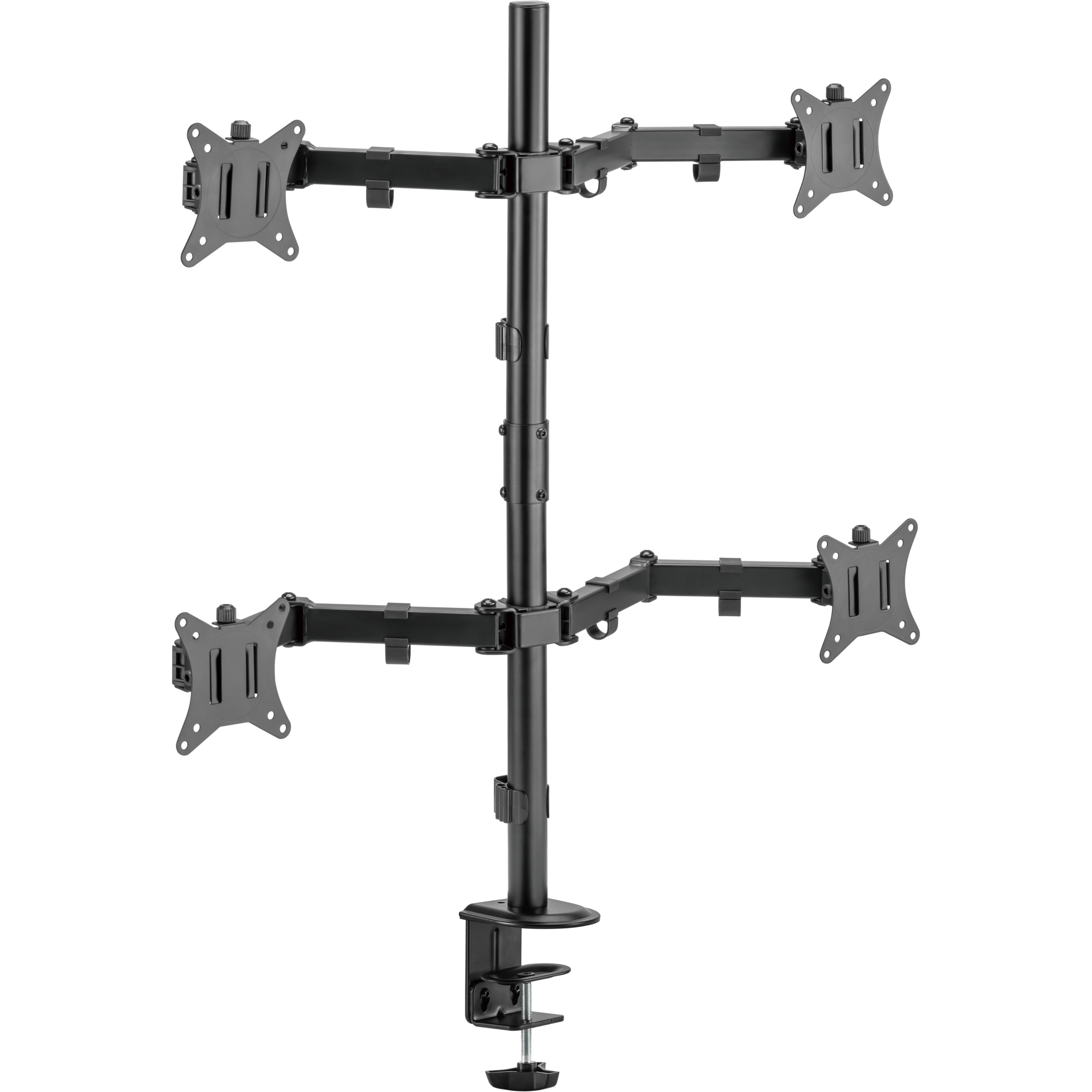 7333048071408 Deltaco ARM-0302-B Quad desk mount Computer & IT,Tilbehør computer & IT,Diverse 74600011490 ARM-0302-B