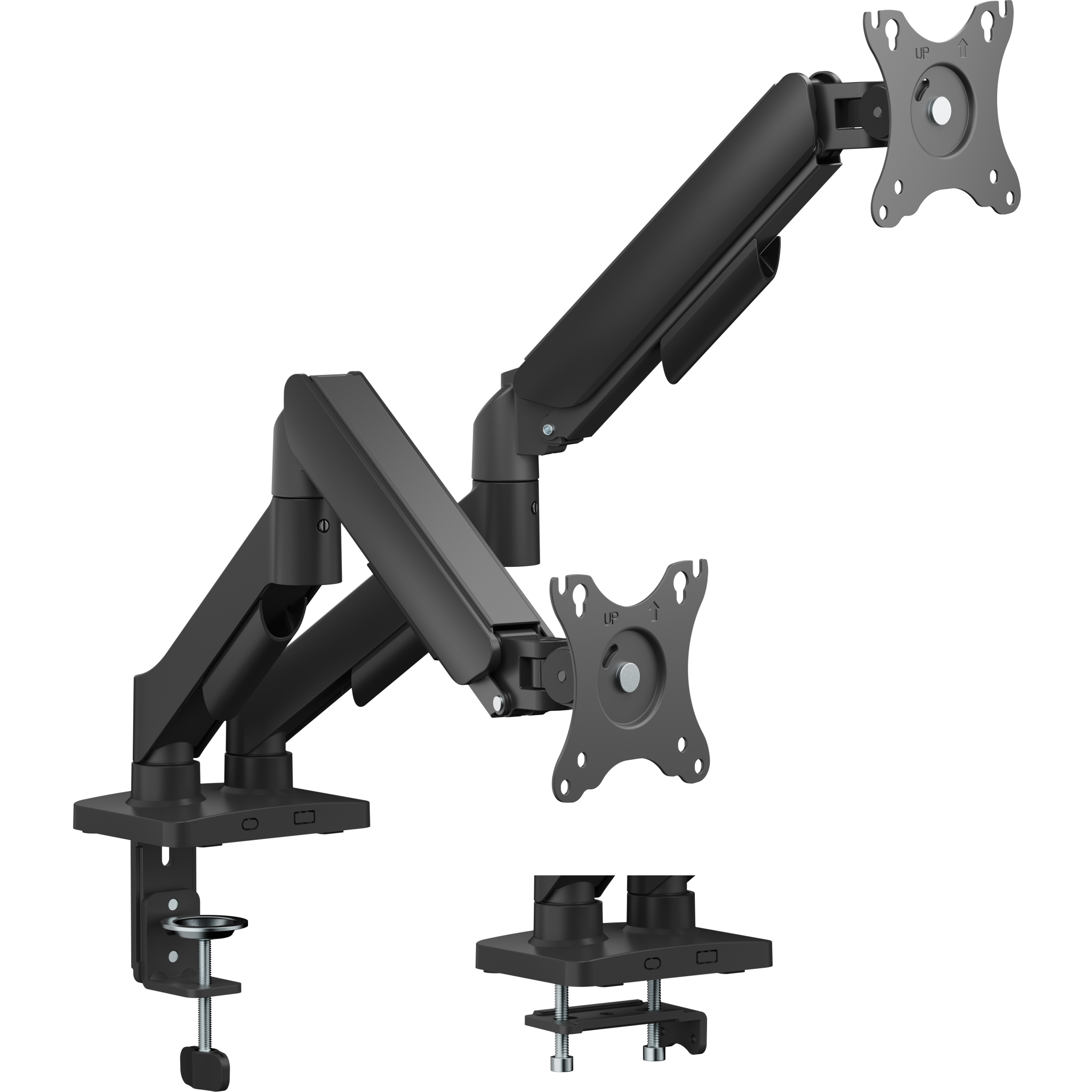 7333048071422 Deltaco ARM-1300-B Monitor desk dual mount Computer & IT,Tilbehør computer & IT,Diverse 74600011450 ARM-1300-B