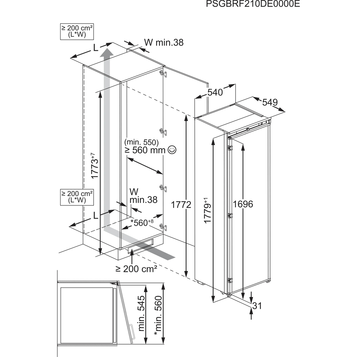 7333394159942 Electrolux EUA7NE18S integrerbart fryseskab Hvidevarer,Frysere,Integrerbare fryseskabe 2190015705 EUA7NE18S
