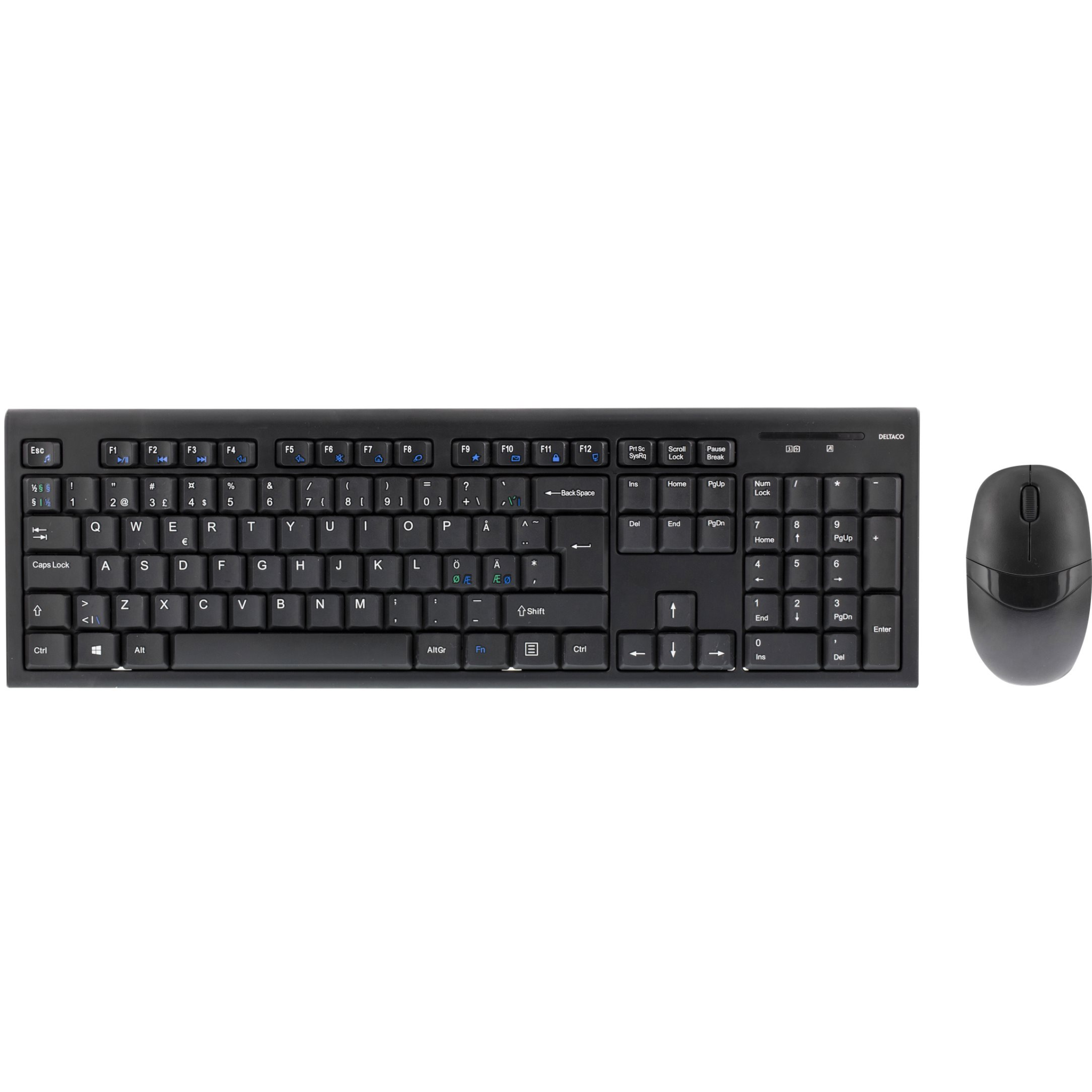 Deltaco Gaming Single mouse  Black med LED
