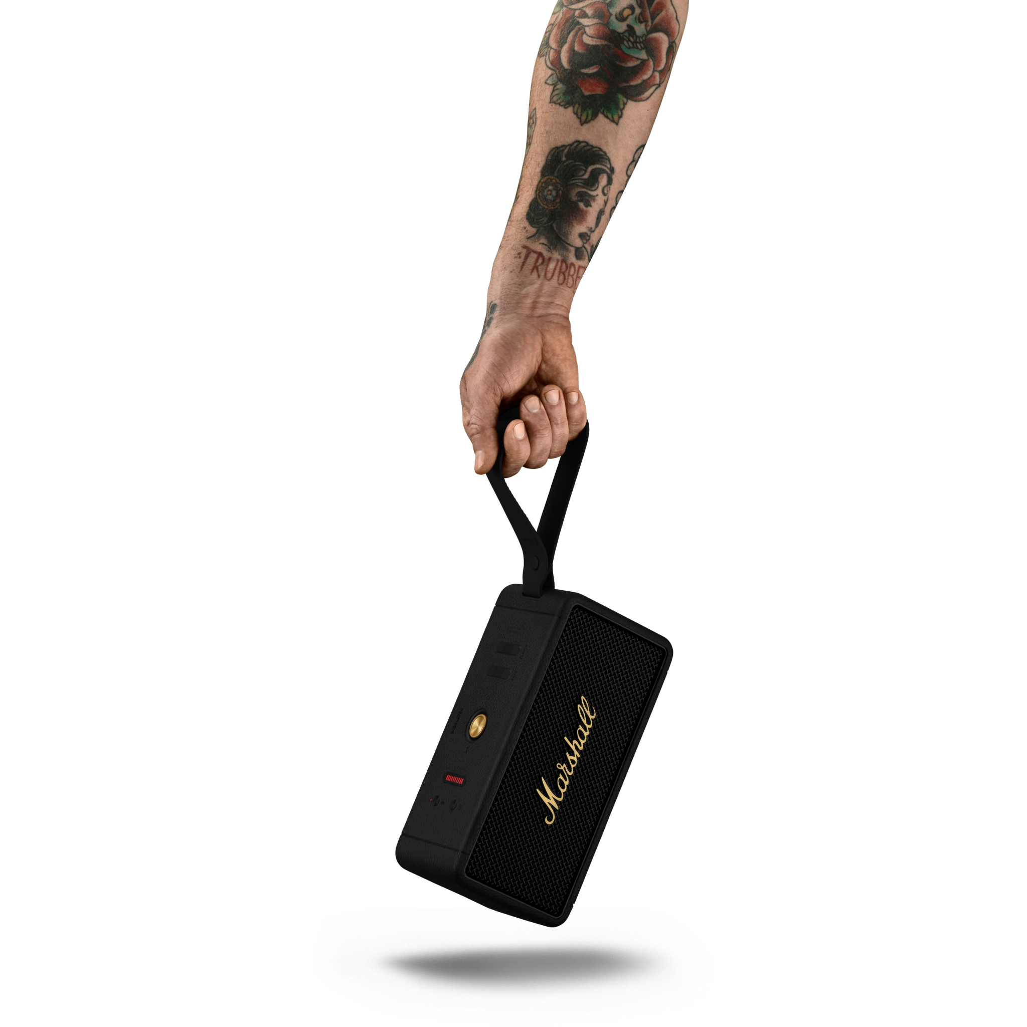 7340055385848 Marshall Middleton, black/brass - Bluetooth højttaler TV & HIFI,Trådløs lyd,Bluetooth højttalere 2190012983 1006034