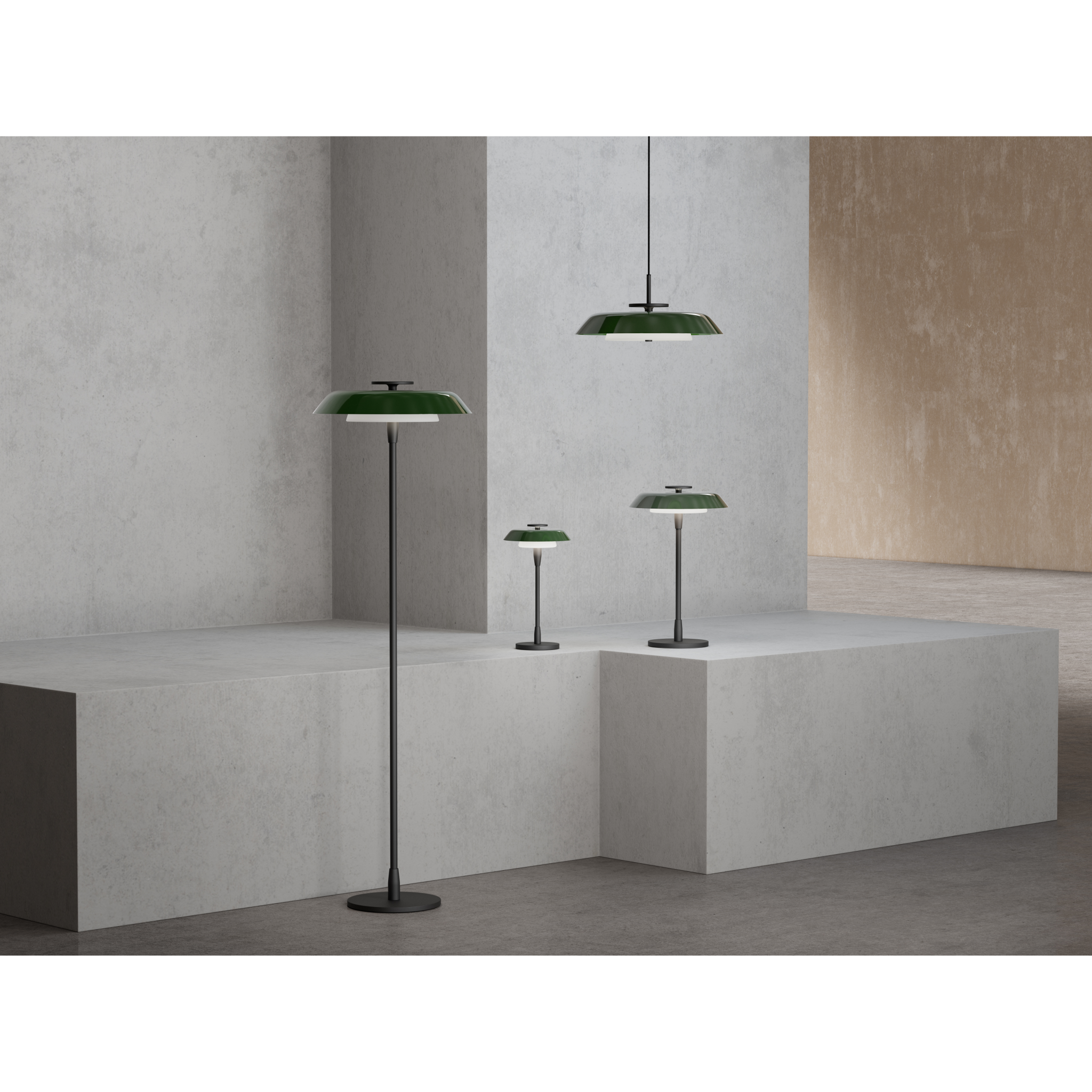 7391534011833 Belid Horisont sort/blank grøn - Bordlampe Lamper,Bordlamper,Bordlamper 82400009790 4406526