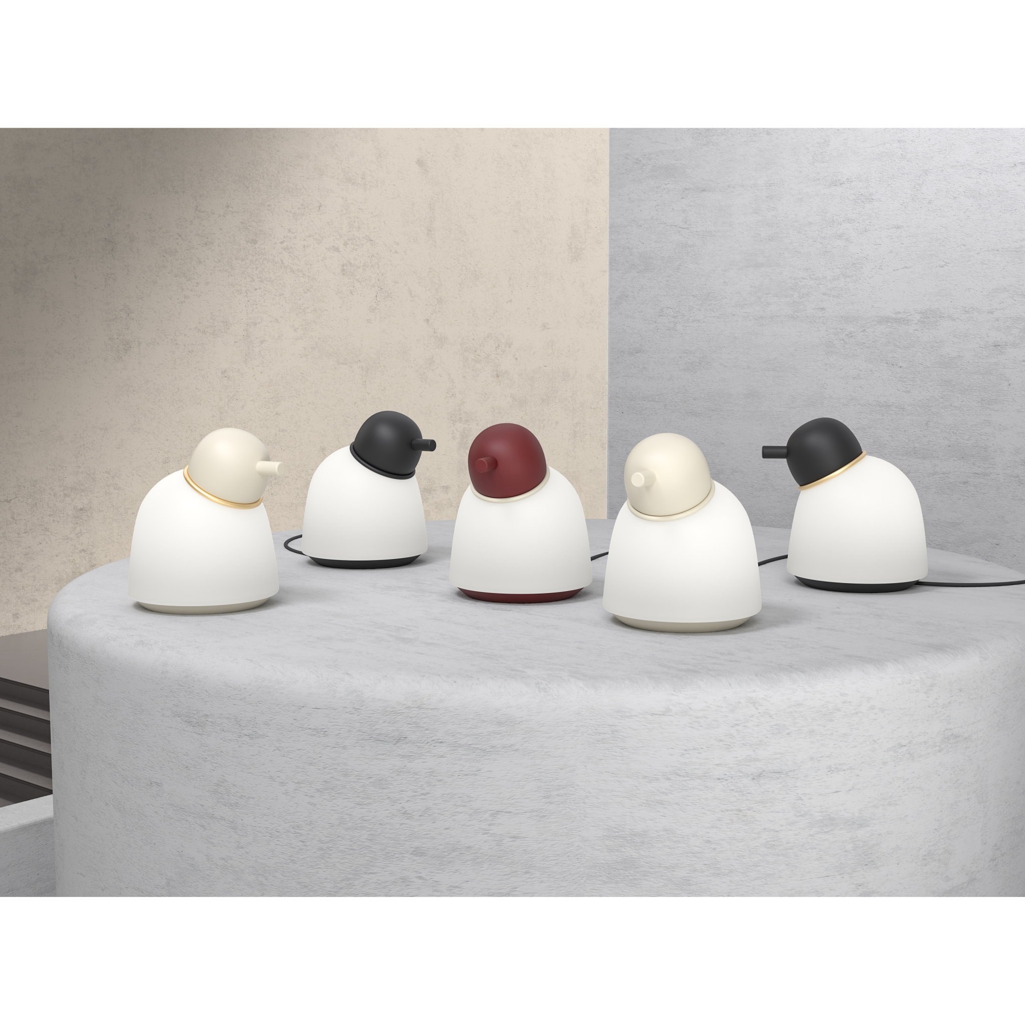 7391534013448 Belid Bird mørkrød/sand opalglas - Bordlampe Lamper,Bordlamper,Bordlamper 82400009680 4824535389