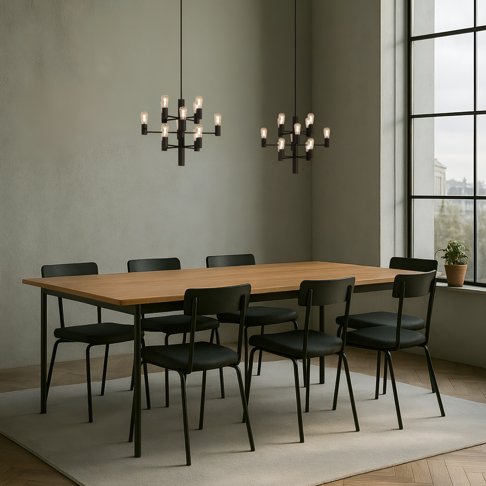 Herstal Manola Mini 12 sort lysekrone