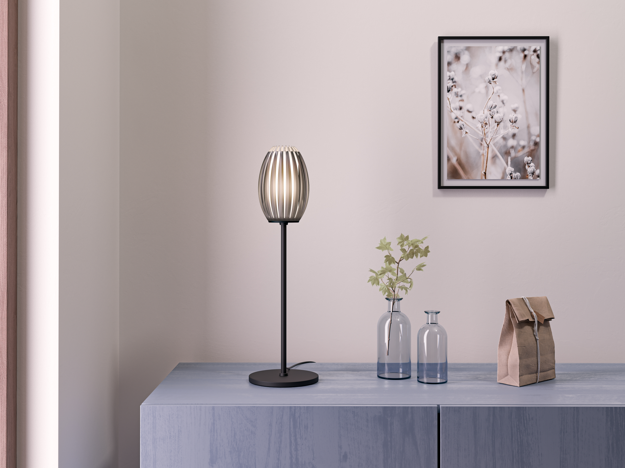7391534108946 Herstal Tentacle sort/røgfarvet - Bordlampe Lamper,Bordlamper,Bordlamper 82700001800 Tentacle sort/røgfarvet