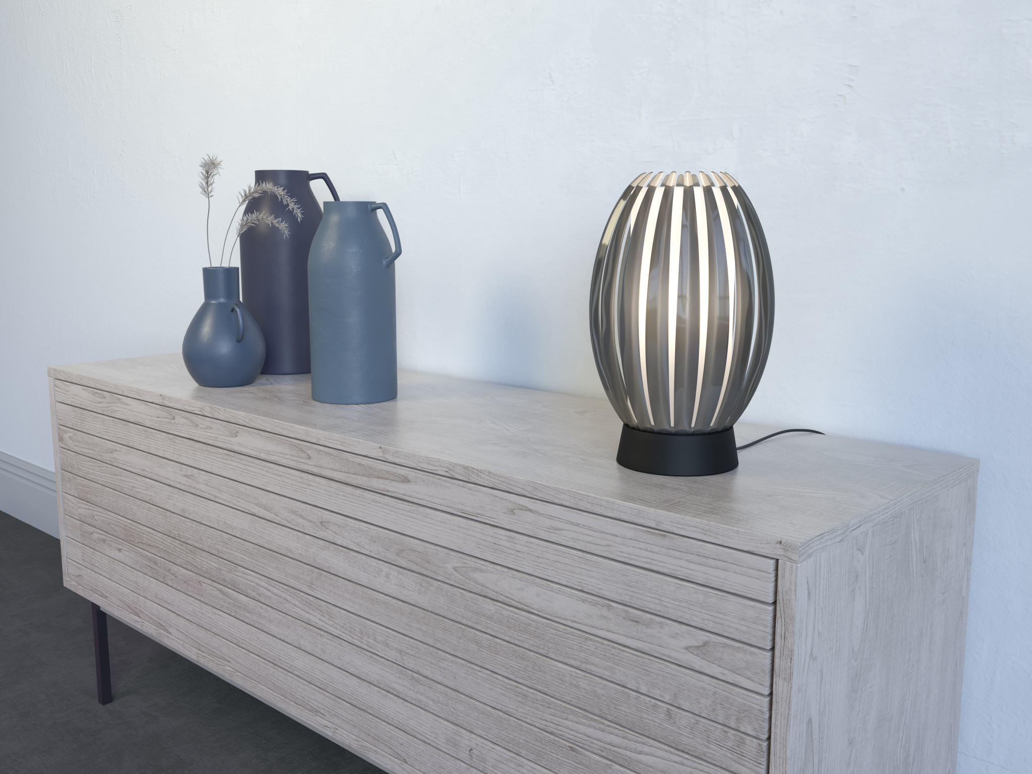 7391534108977 Herstal Tentacle M sort/røgfarvet - Bordlampe Lamper,Bordlamper,Bordlamper 82700001780 Tentacle M sort/røgfarvet