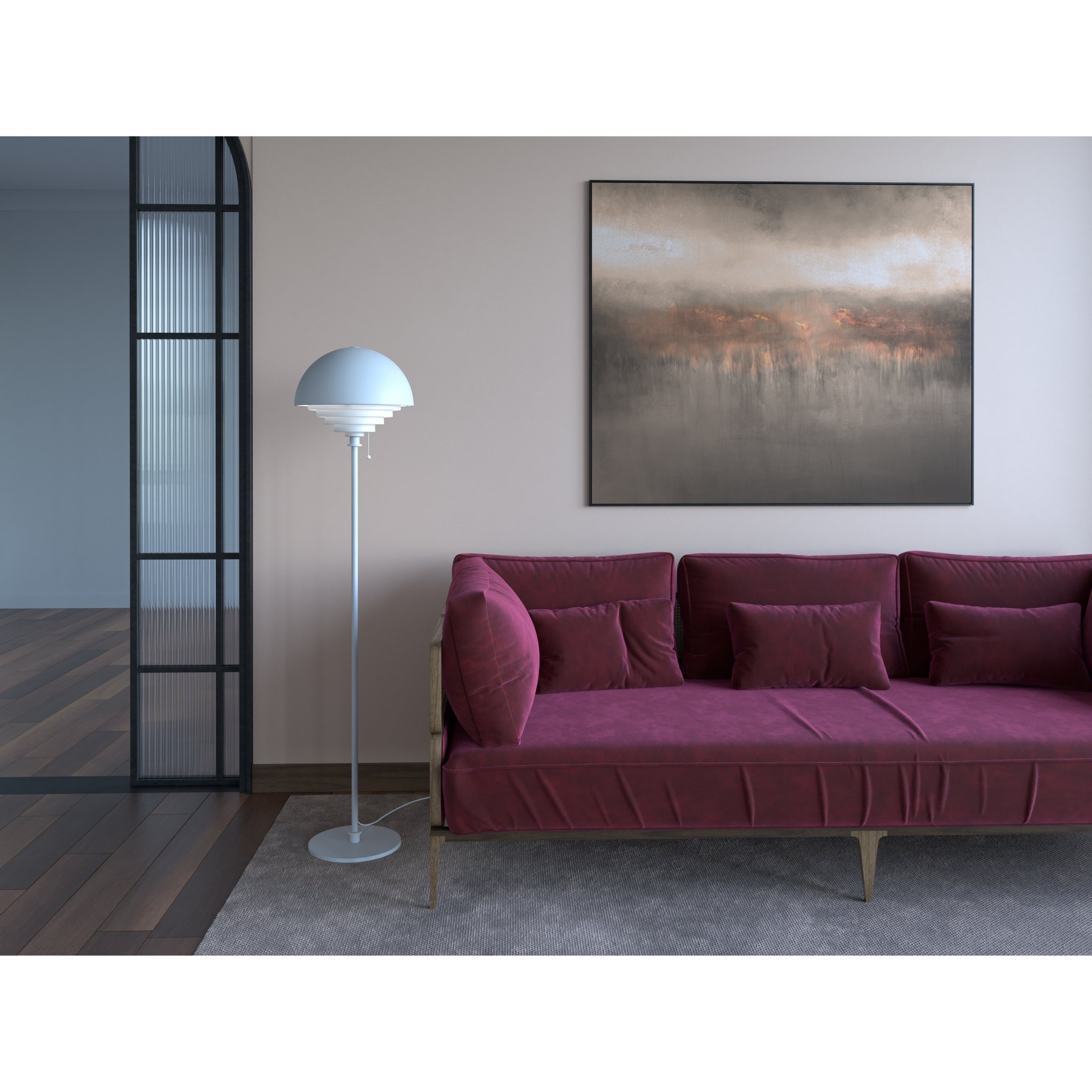 7391534109035 Herstal Motown hvid - Gulvlampe Lamper,Gulvlamper,Gulvlamper 82700001750 Motown hvid