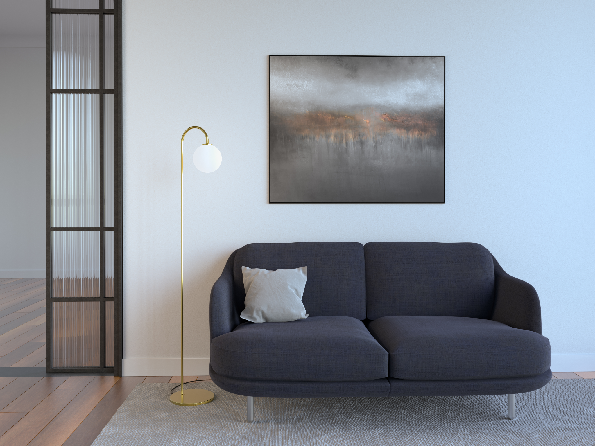 7391534109097 Herstal Ballon messing - Gulvlampe Lamper,Gulvlamper,Gulvlamper 82700001650 Ballon messing