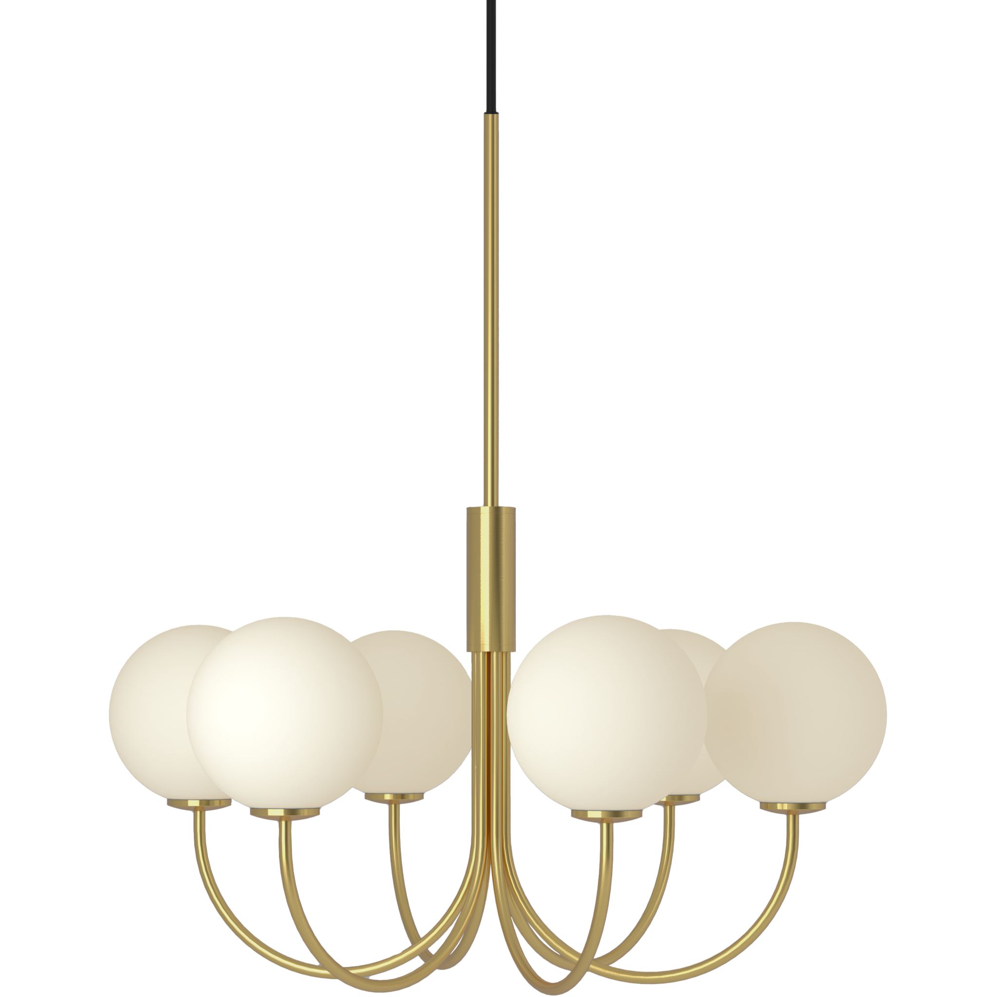 7391534302276 Herstal Ballon 6 satin brass lysekrone Lamper,Lysekroner,Lysekroner 82700002330 Ballon