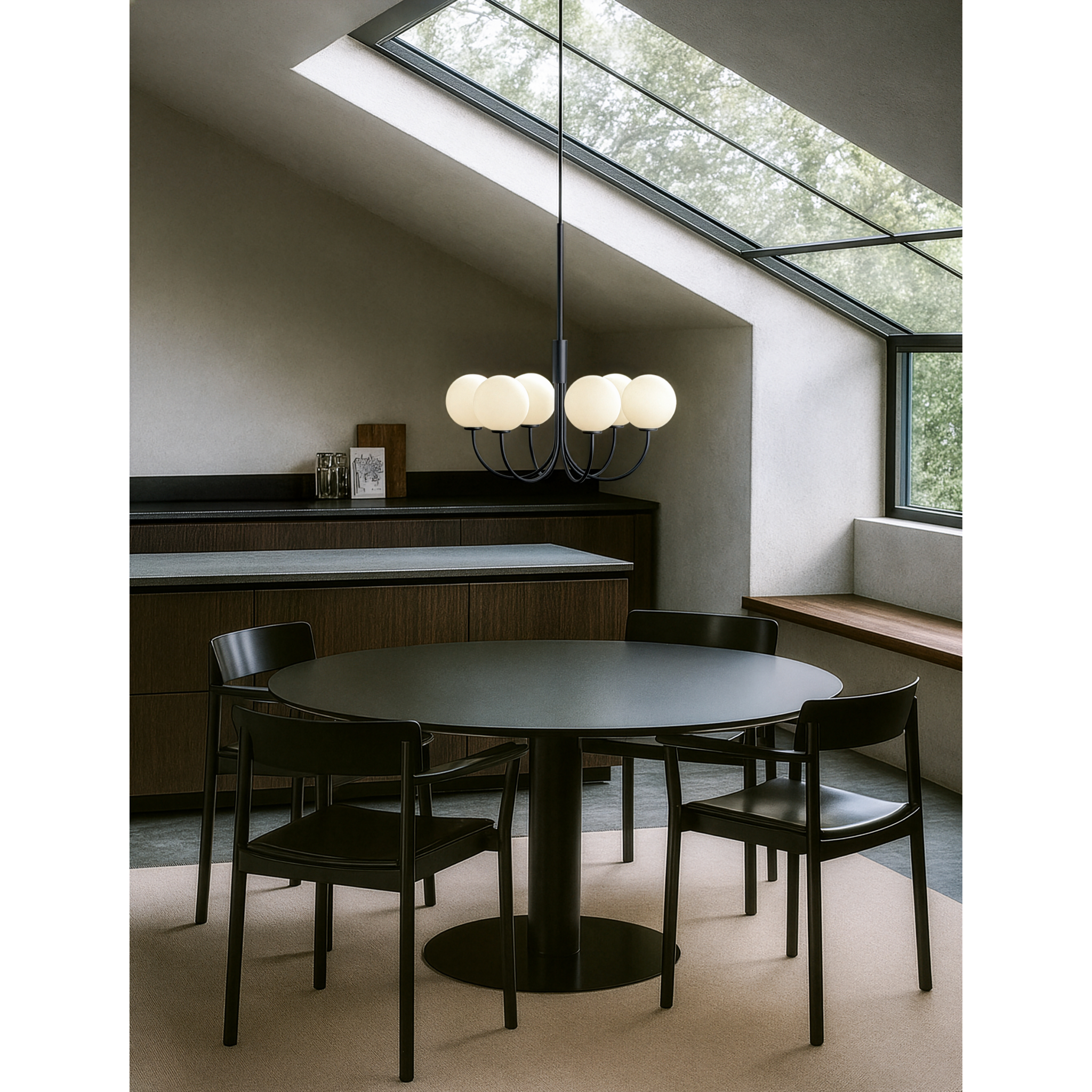 7391534302993 Herstal Ballon 6 sort lysekrone Lamper,Lysekroner,Lysekroner 82700002340 Ballon