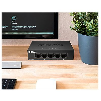 D-LINK 5-Port Gigabit Ethernet Metal Housing Unmanaged Switc