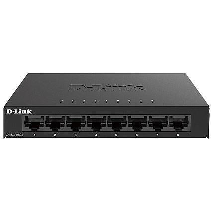 790069458583 D-LINK 8-Port Gigabit Ethernet Metal Housing Unmanaged Switc Computer & IT,Netværk,Diverse netværk 2190005016 DGS-108GL