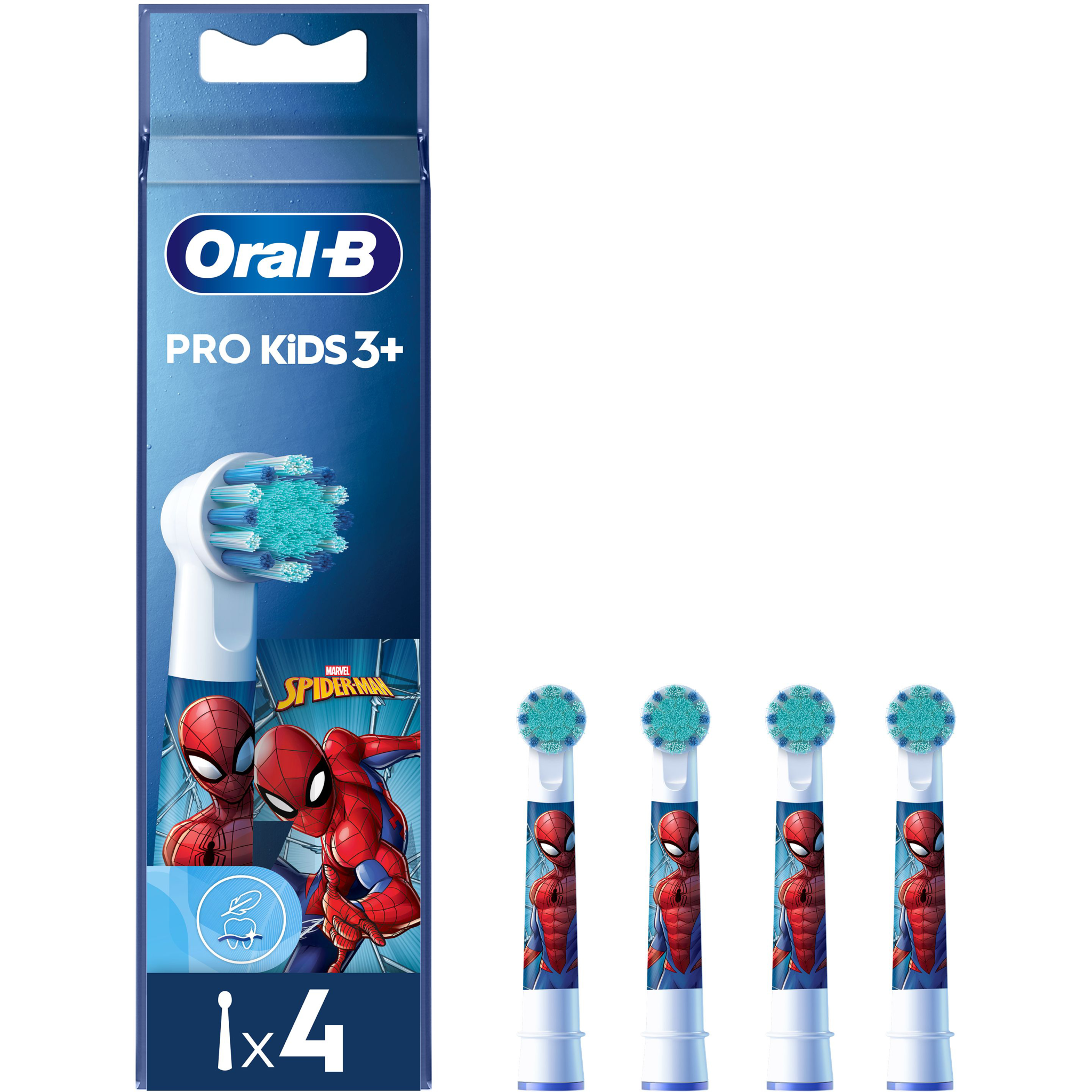 8006540805374 Oral-B Refill Spiderman 4-pak - Løse børster Personlig pleje,Tandpleje,Tilbehør til tandpleje 2190013944 Spiderman 4ct