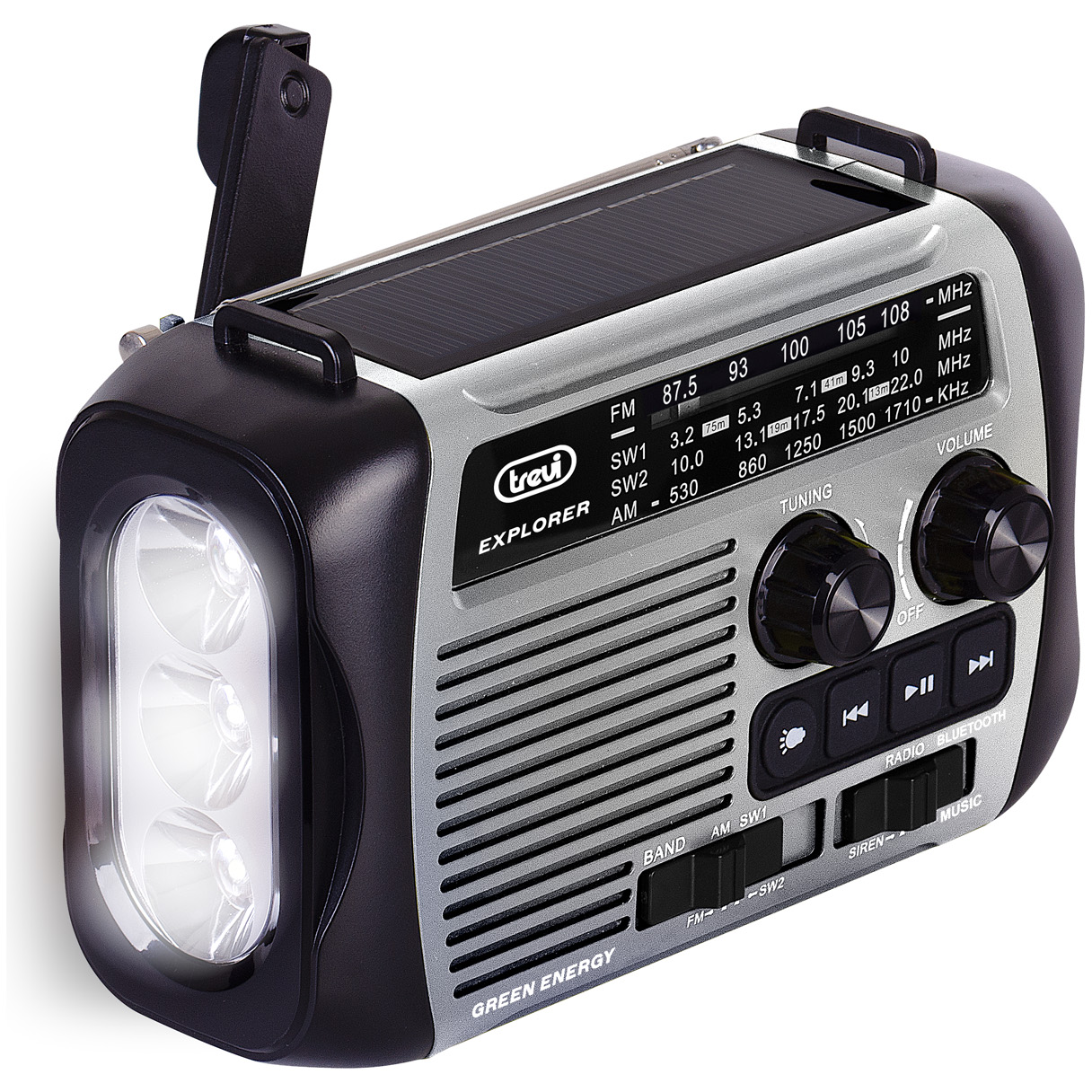 8011000040714 Trevi Explorer, transportabel radio, grå TV & HIFI,Lyd,Radioer 22900003750 L 0RA7F3010