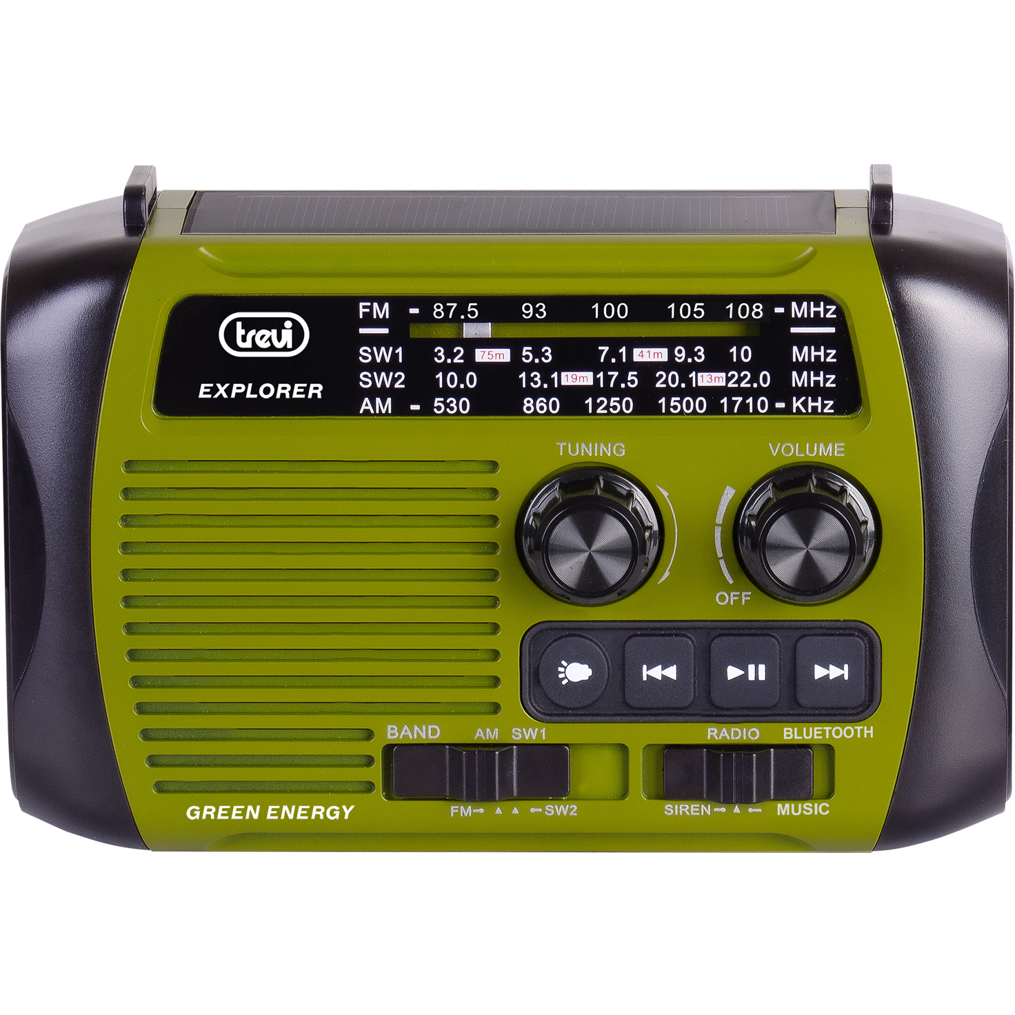 8011000040738 Trevi Explorer, transportabel radio, grøn - Radio TV & HIFI,Lyd,Radioer 22900003570 L 0RA7F3003