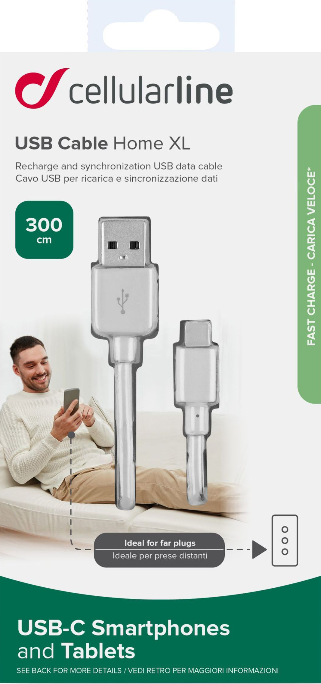 8018080295751 CL Lade- Datakabel, USB-C - Lade- og datakabel Telefon & GPS,Tilbehør mobiltelefoner,Kabler til mobiltelefoner 17300000210 101932