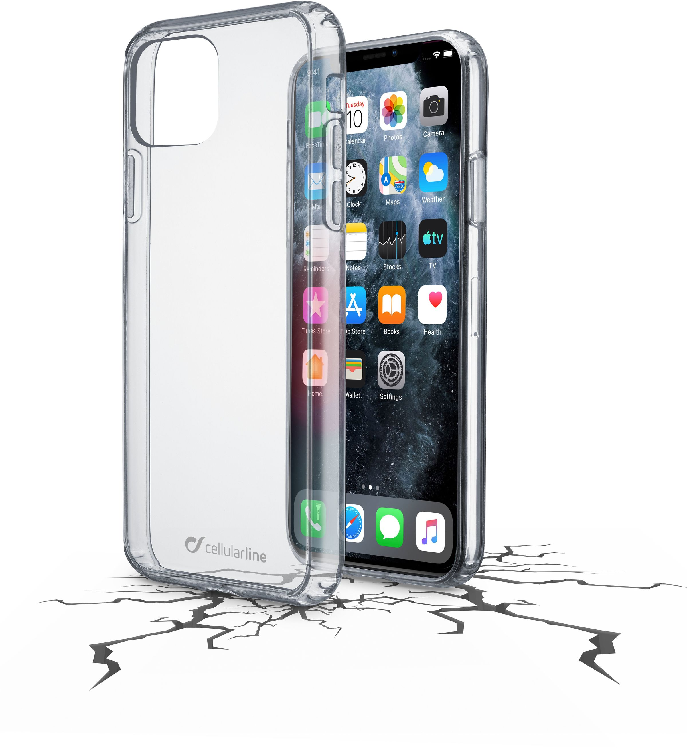 8018080354977 Cellularline Backcover iPhone 11 Pro, Transparent Telefon & GPS,Tilbehør mobiltelefoner,Tilbehør til iPhone 17300000610 102860