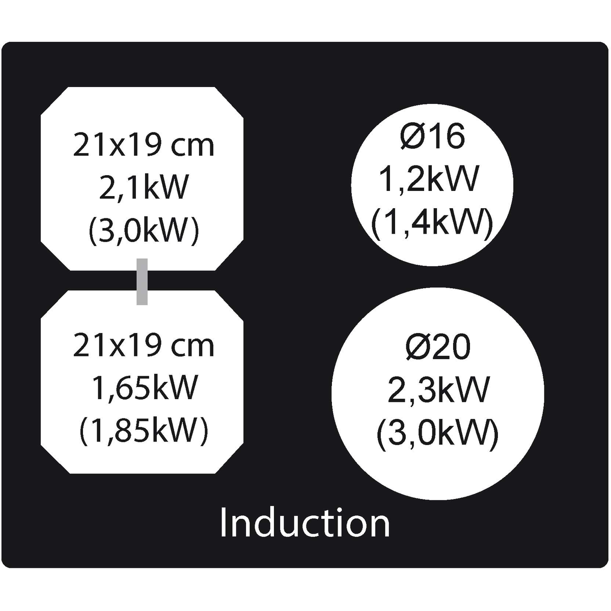 8020283058187 Elica 6014 Ratio 604 Plus BL induktionskogeplade Hvidevarer,Kogeplader,Induktionskogeplader 6800009460 Ratio 604 Plus BL