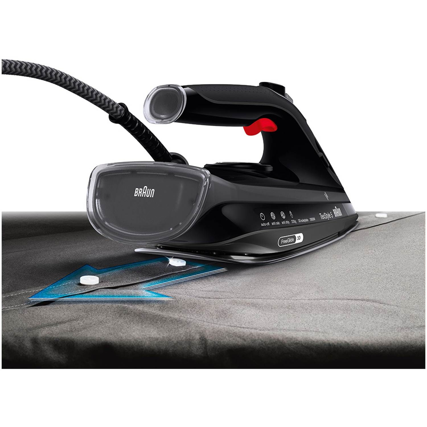 8021098000392 Braun FreeStyle 5 SI5088BK - Dampstrygejern Hus & Have,Tøjbehandling,Strygejern 2190006636 SI5088BK