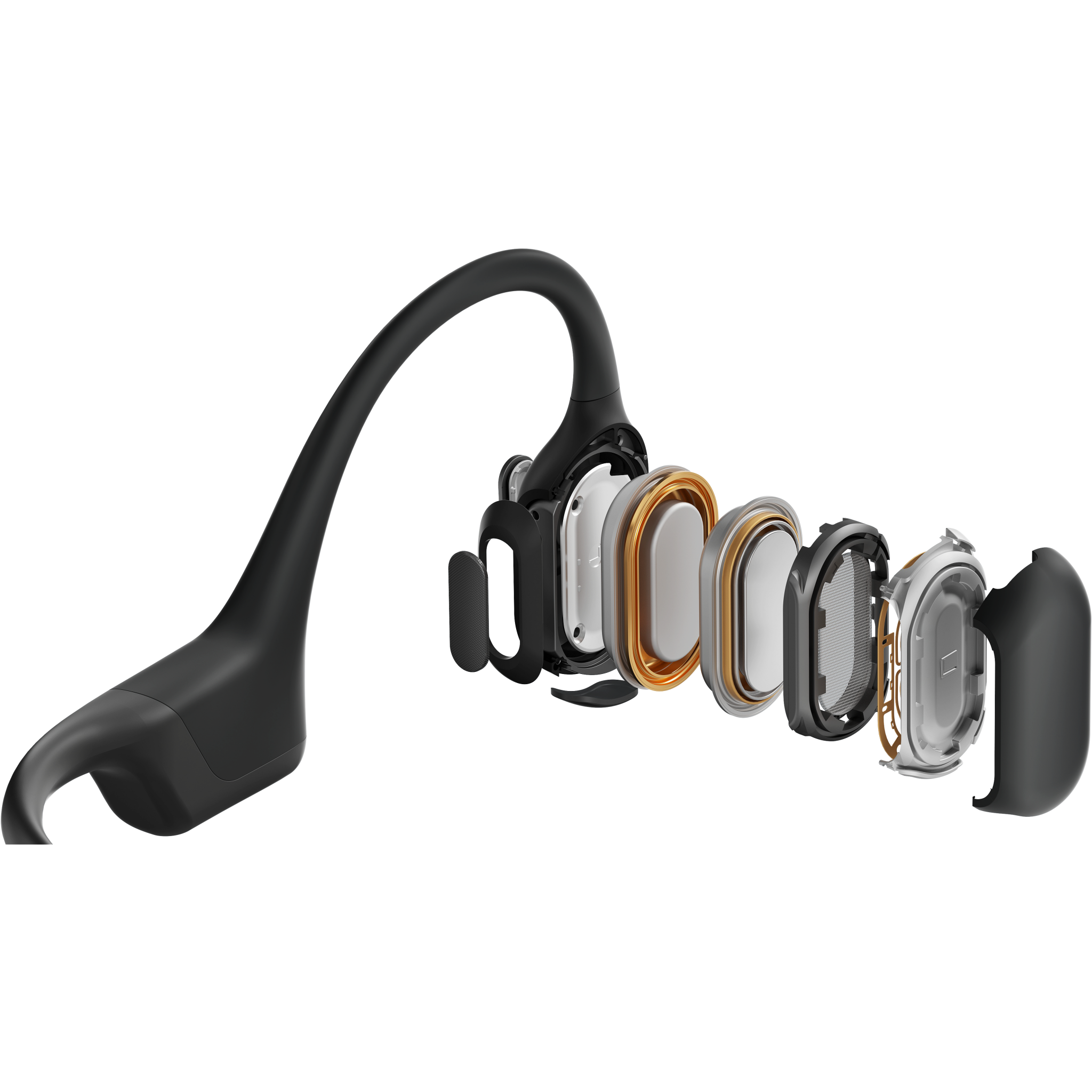 850033806359 SHOKZ OpenRun Pro Black - Bone Conduction open-ear headphone TV & HIFI,Hovedtelefoner,In-ear hovedtelefoner 15800000820 S810BK