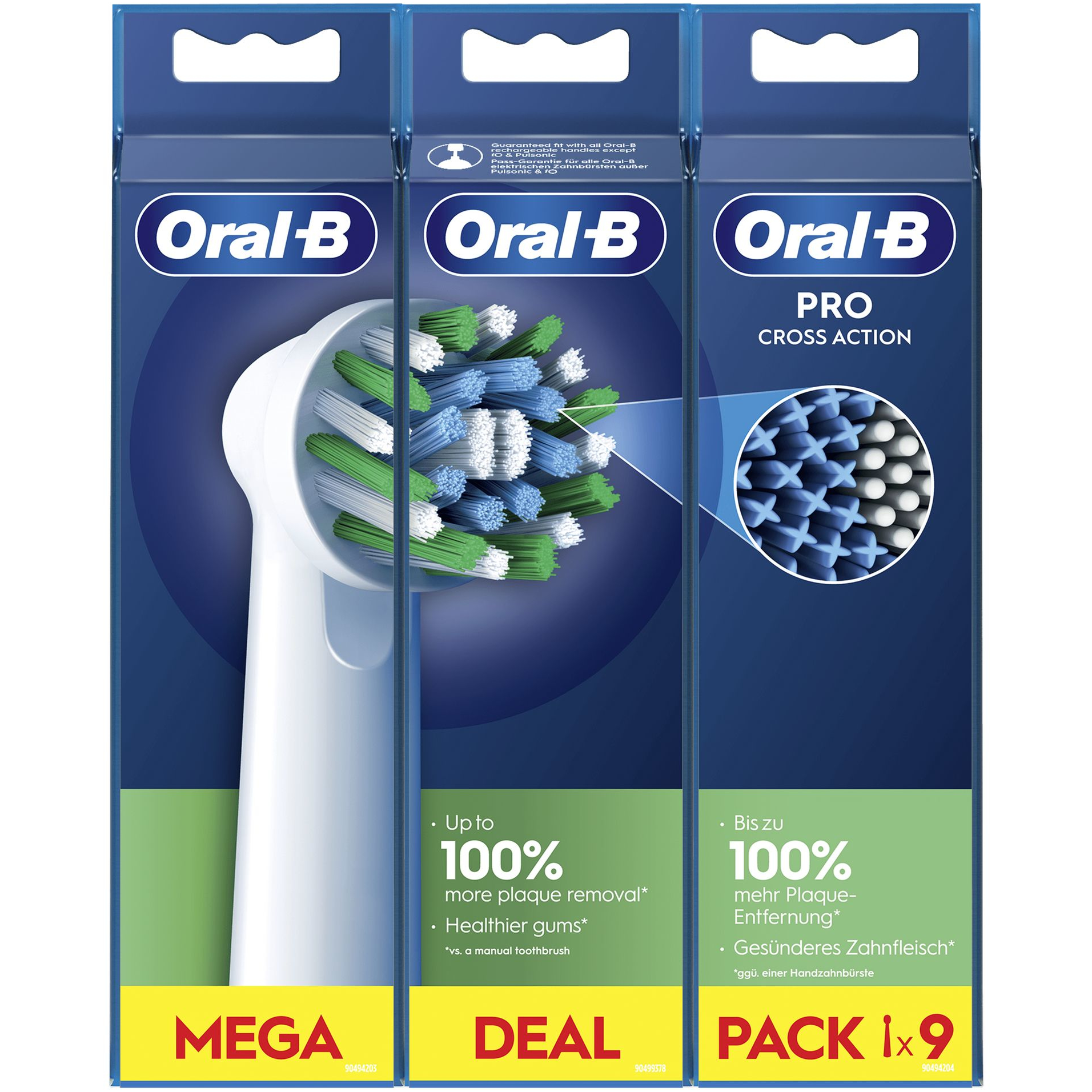 8700216018913 Oral-B Refill Cross Action 9-pak - Løse børster Personlig pleje,Tandpleje,Tilbehør til tandpleje 2190013953 Cross Action