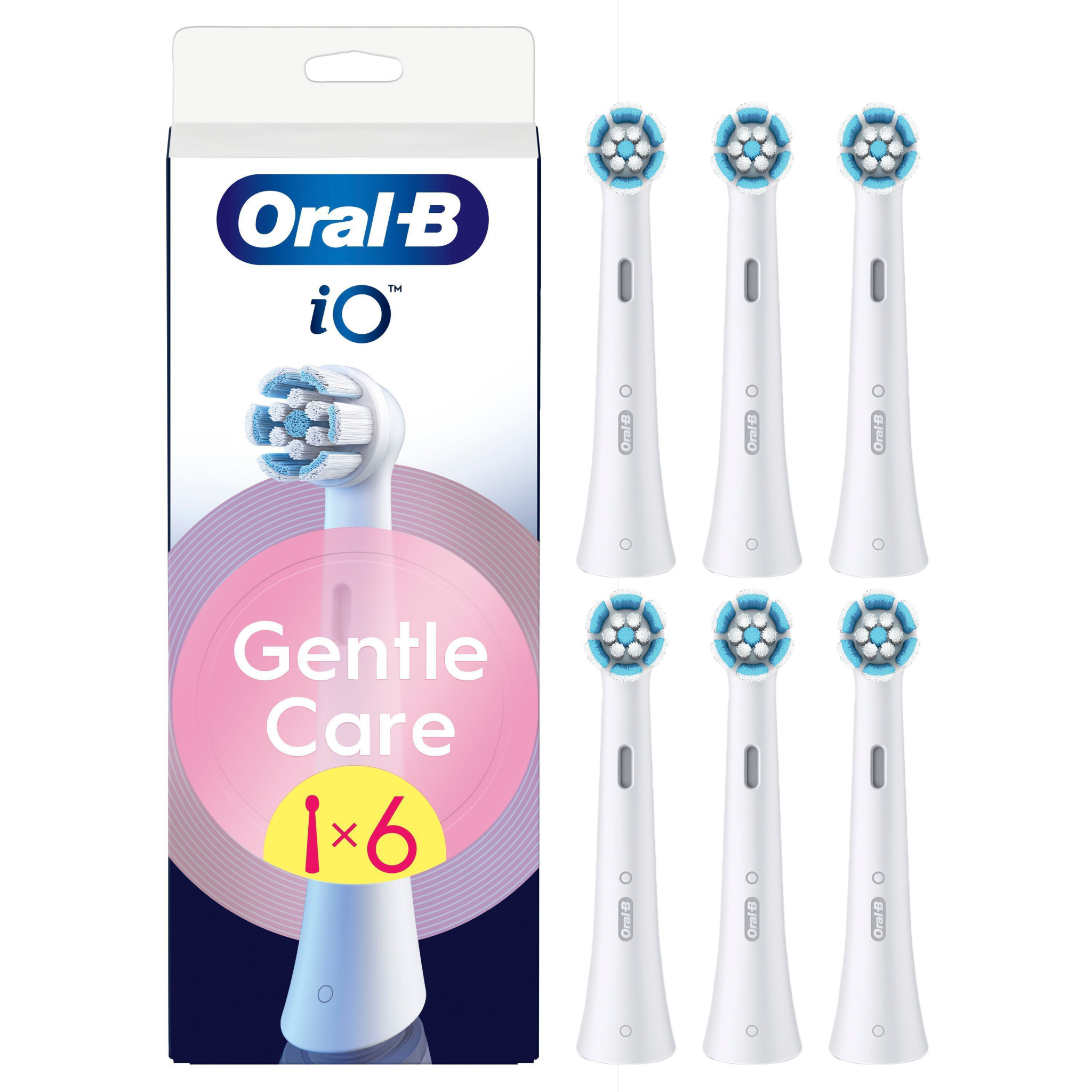 8700216195485 Oral-B Refill iO Gentle Care, white 6-pak - Løse børster Personlig pleje,Tandpleje,Tilbehør til tandpleje 2190013941 iO Gentle Care White 6ct