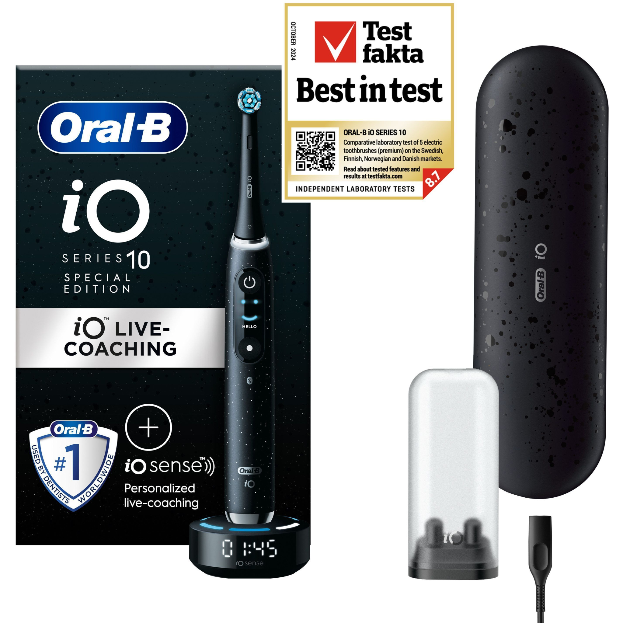 8700216387132 Oral-B iO10 el-tandbørste sort Personlig pleje,Tandpleje,El-tandbørster 2190016301 iO10 Cosmic Black