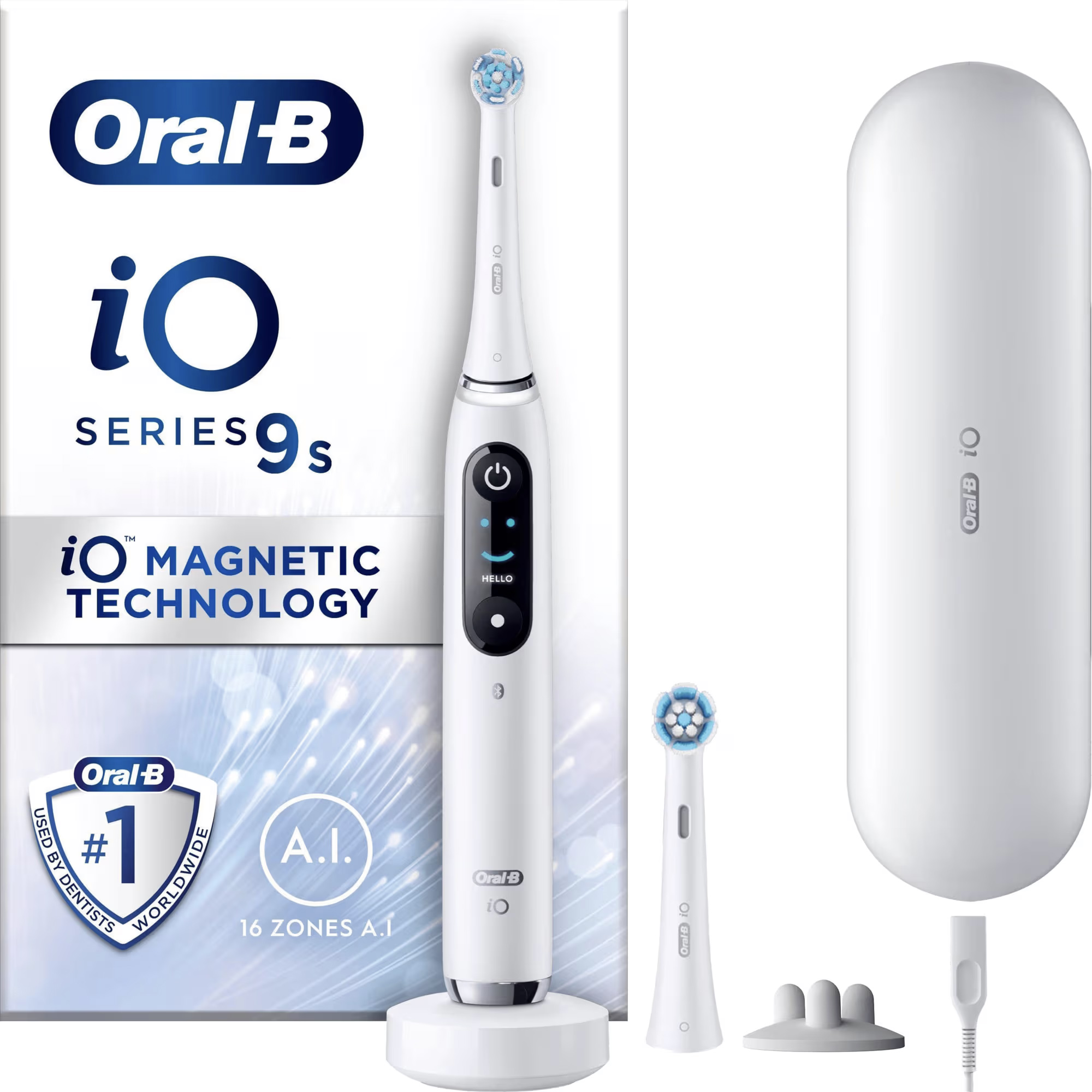 8700216387224 Oral-B iO9S White Alabaster el-tandbørste Personlig pleje,Tandpleje,El-tandbørster 2190016299 iO9S White Alabaster