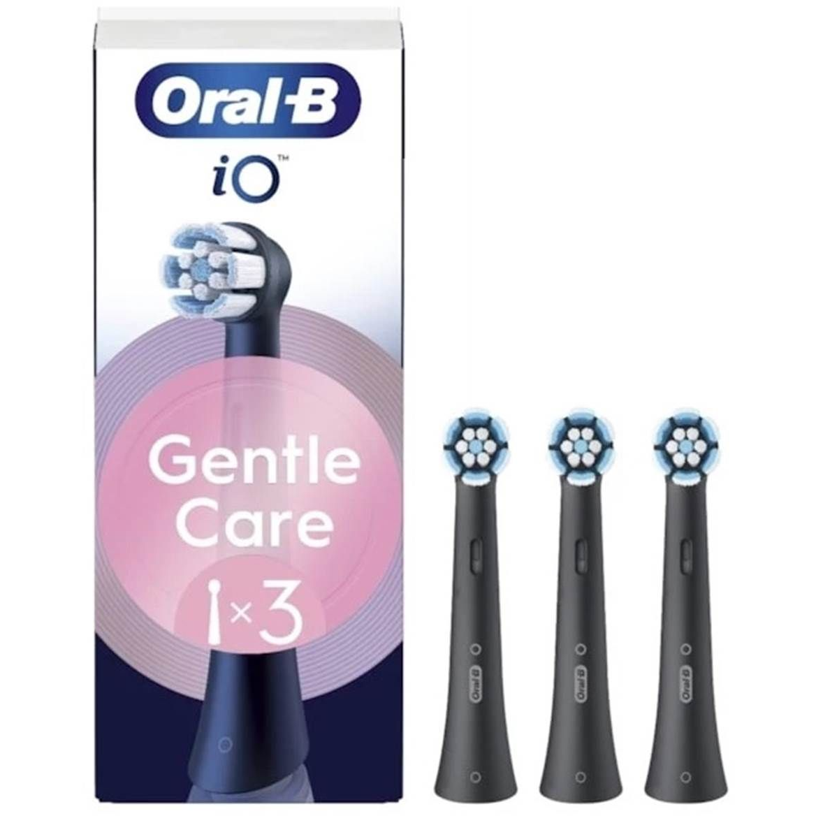 8700216456968 Oral-B Refil  iO Gentle Care, black 3-pak - Løse børster Personlig pleje,Tandpleje,Tilbehør til tandpleje 2190013294 iO Gentle Care Black 3ct