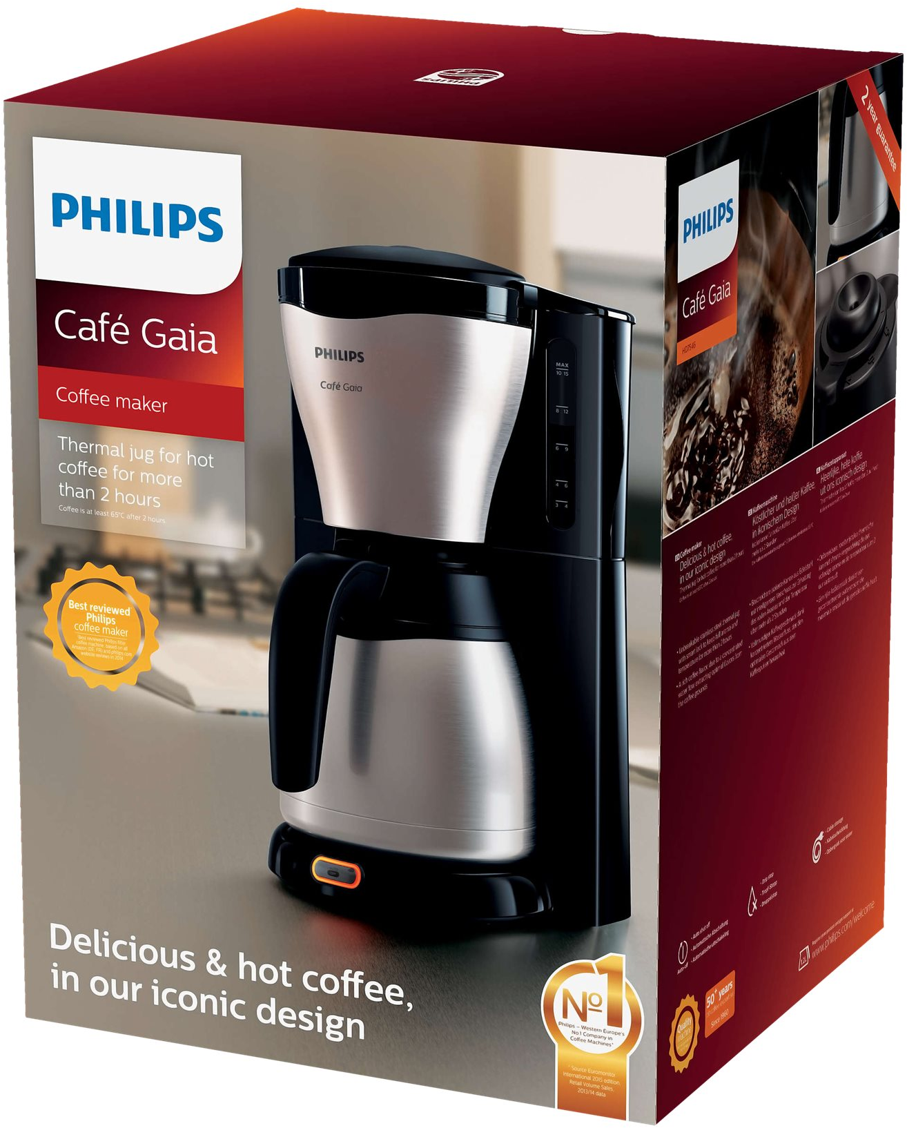 8710103727125 Philips HD7546/20 - Kaffemaskine Husholdning,Kaffe,Kaffemaskiner 2100271250 HD7546/20