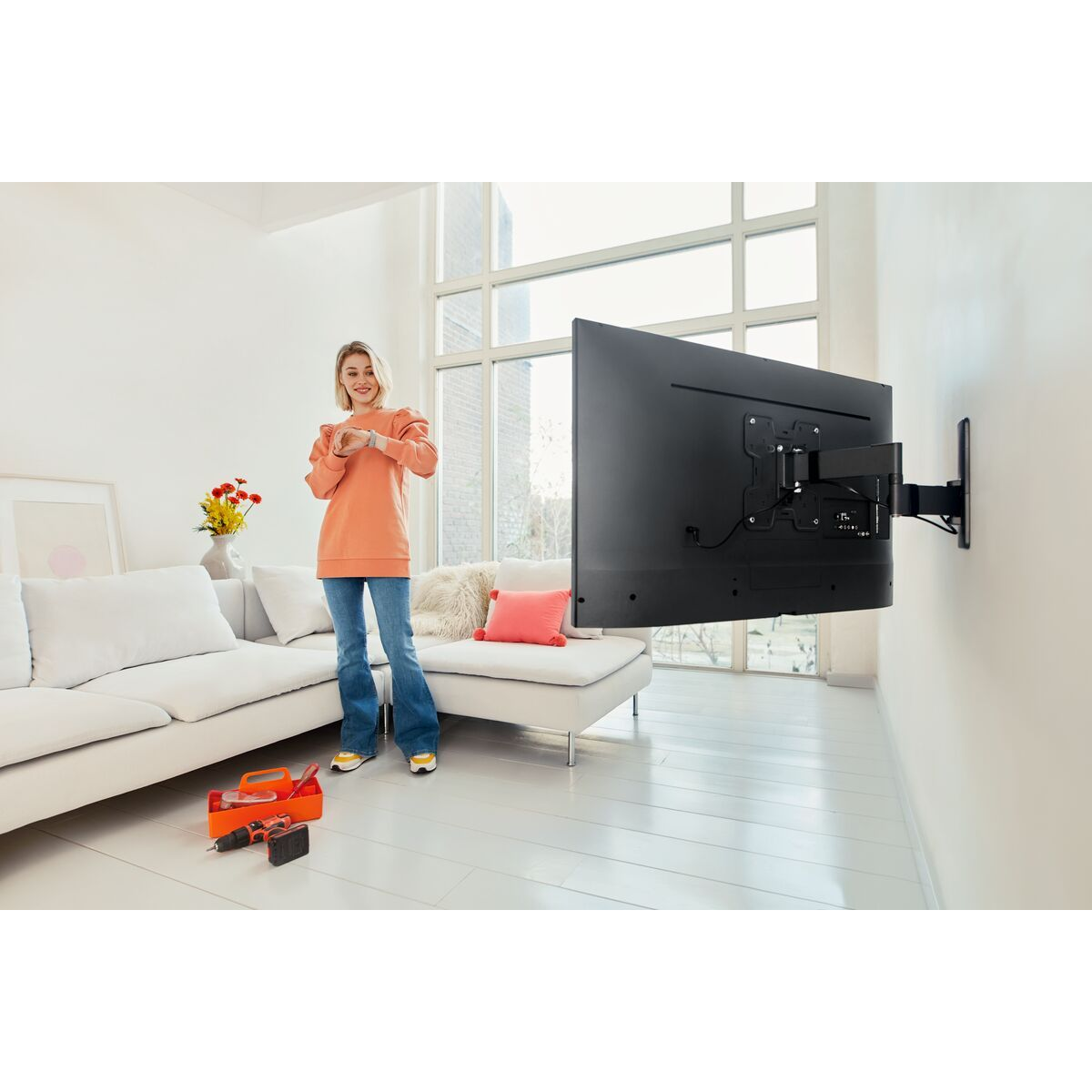 8712285347528 Vogels TVM 1245 Quick Wall Mount Motion+ 19-43 - Vægbeslag TV & HIFI,TV,Vægbeslag 74600010200 TVM 1245