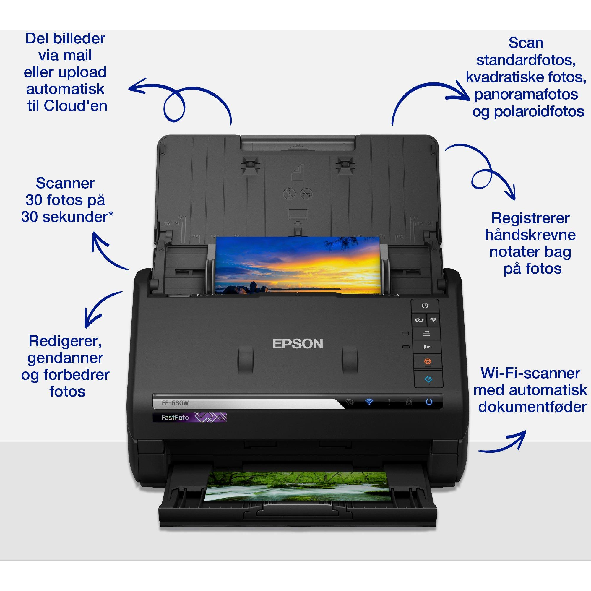 8715946654270 Epson FastFoto FF-680W - Fotoscanner Computer & IT,Printere & Scannere,Scannere 27000000150 FF-680W