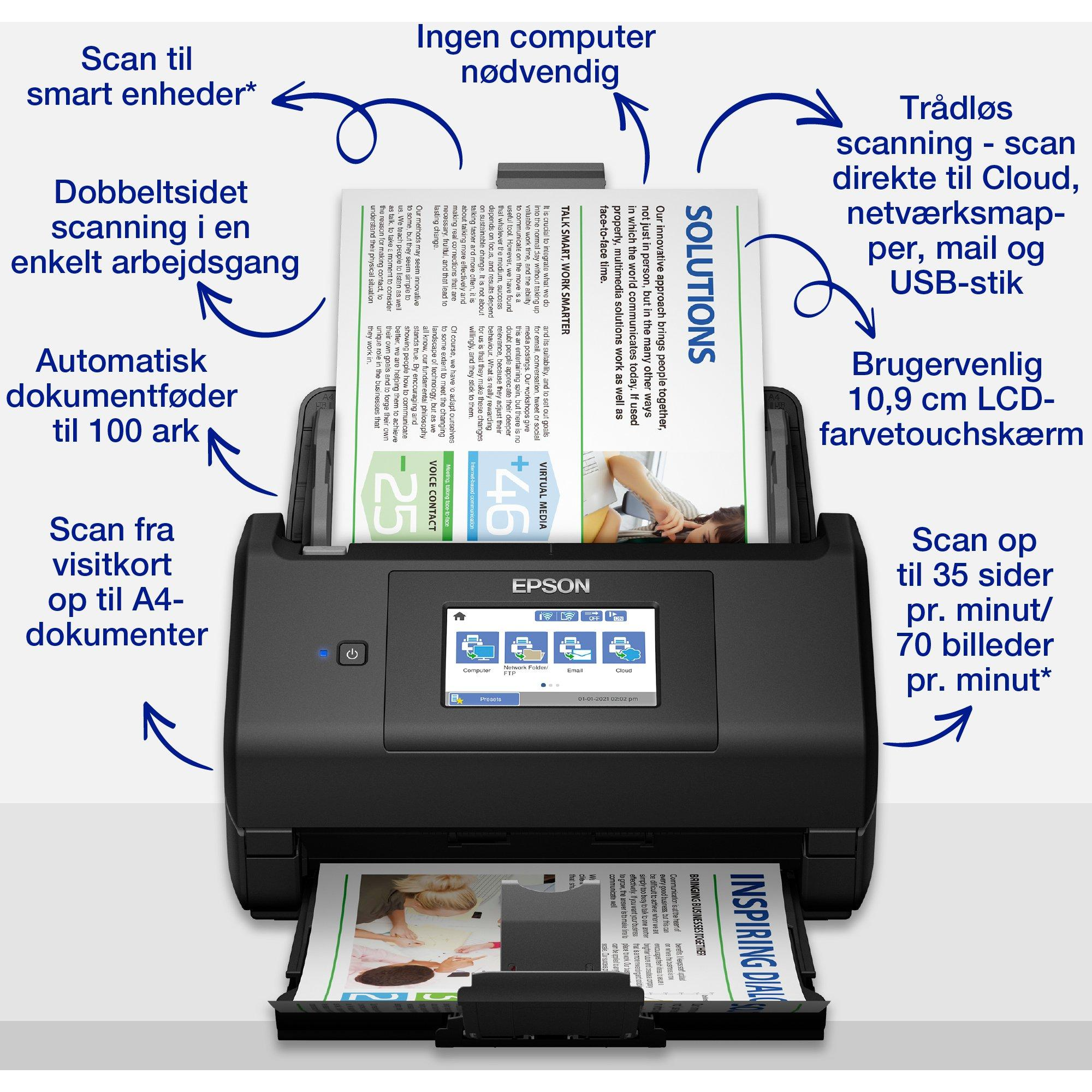 8715946685984 Epson WorkForce ES-580W - Scanner Computer & IT,Printere & Scannere,Scannere 27000000120 ES-580W