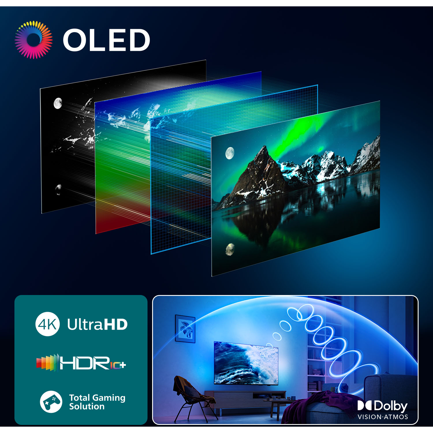 8718863046470 Philips 55OLED810/12 - OLED 4K Google TV med Ambilight TV & HIFI,TV,TV 2190013222 55OLED810/12