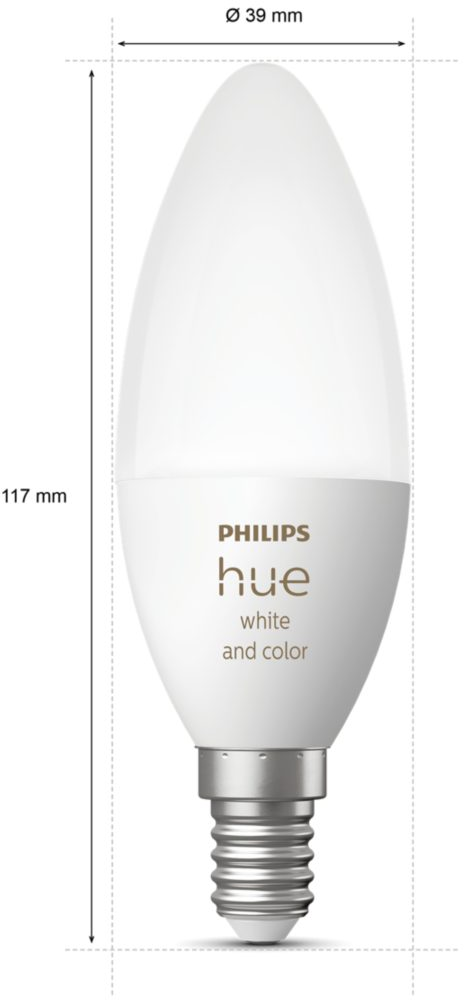 8719514356610 Philips Hue White & color E14 - Lyskilde Philips HUE,Hue Lyskilder,Hue Lyskilder 2100016240 White & color E14