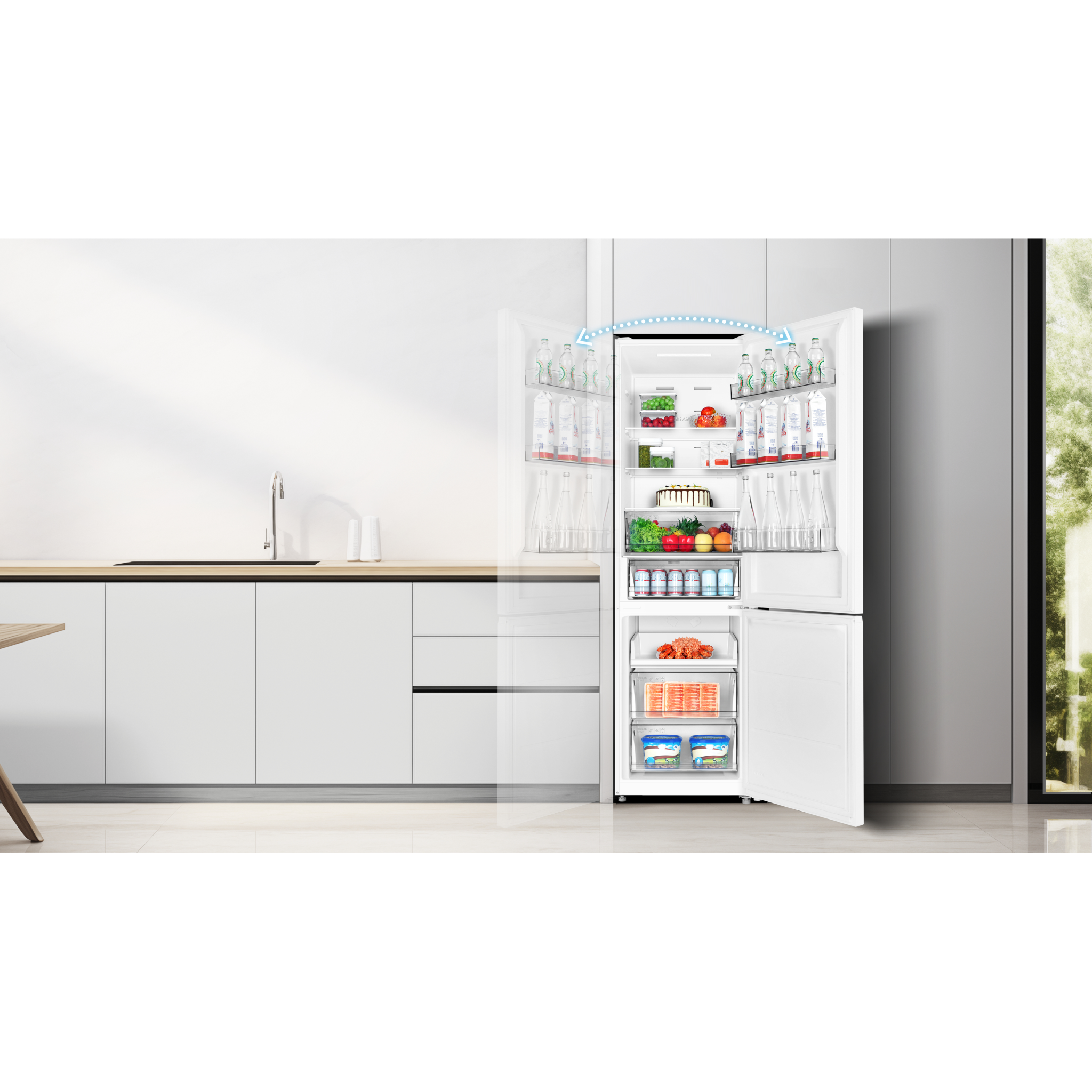 8720568111032 TCL RP409BWE0NE fritstående kølefryseskab Hvidevarer,Kølefryseskabe,Fritstående kølefryseskabe 2190015709 RP409BWE0NE