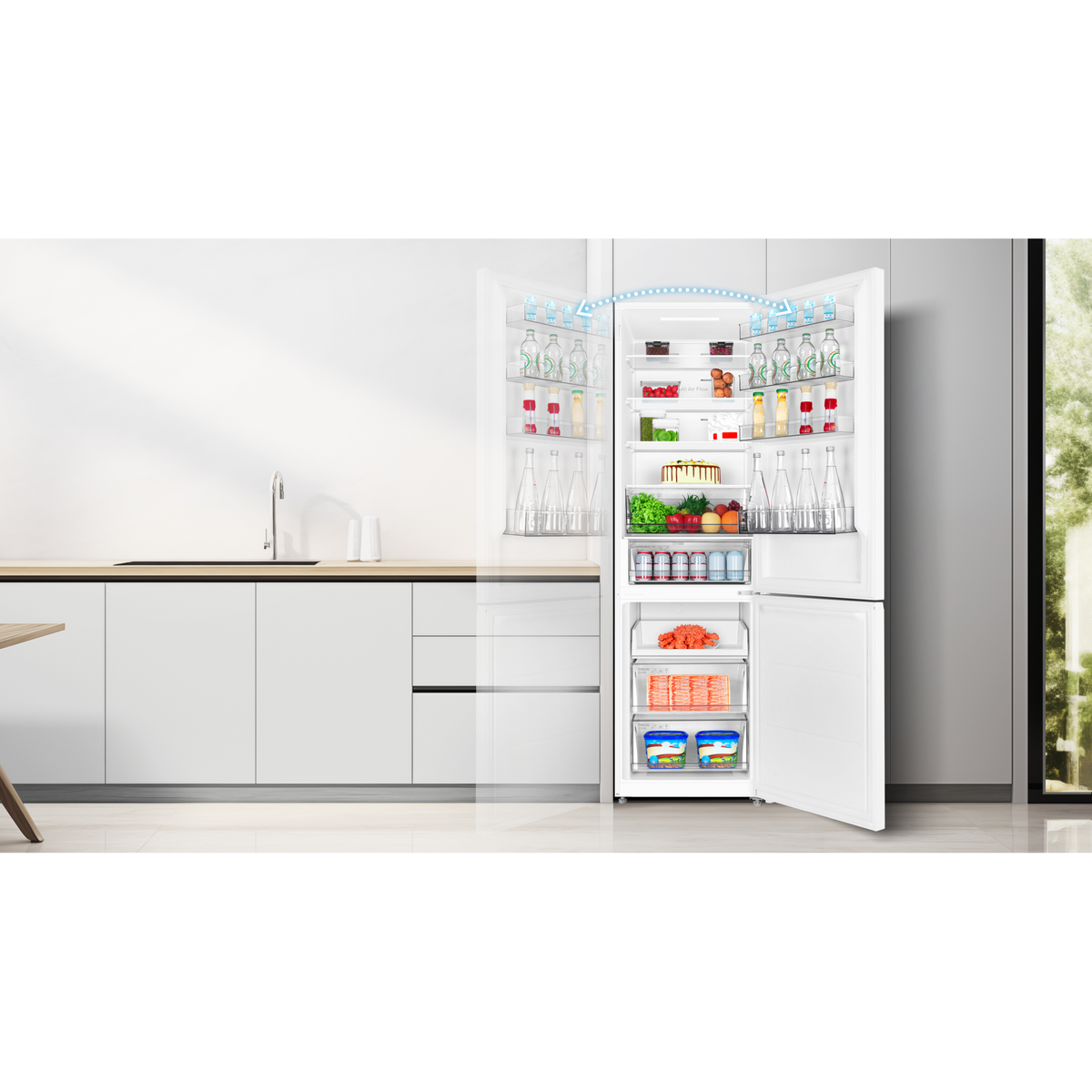 8720568111056 TCL RP456BWE0NE fritstående kølefryseskab Hvidevarer,Kølefryseskabe,Fritstående kølefryseskabe 2190015711 RP456BWE0NE