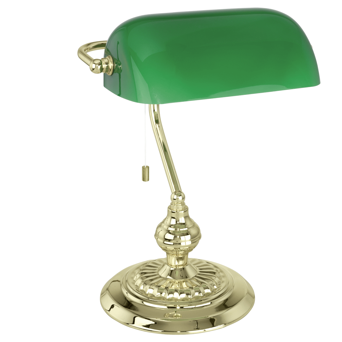 9002759909673 Eglo Banker messing/grøn - Bordlampe Lamper,Bordlamper,Skrivebordslamper 83100000840 Banker messing/grøn