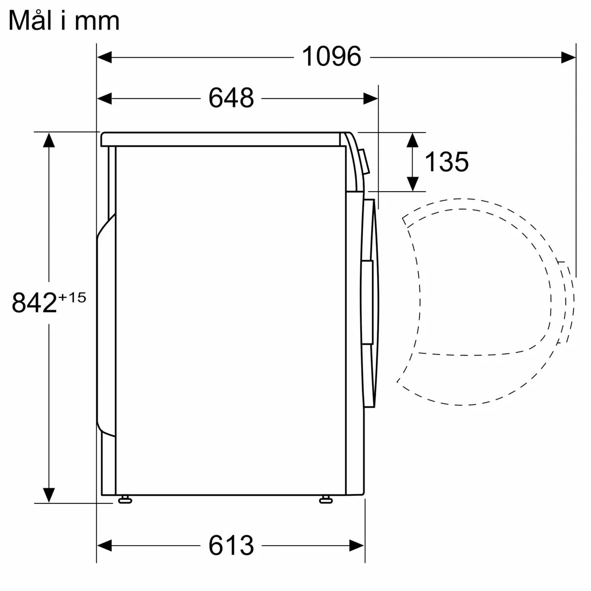 Bosch WTH85V01DN - Kondenstørretumbler med varmepumpe